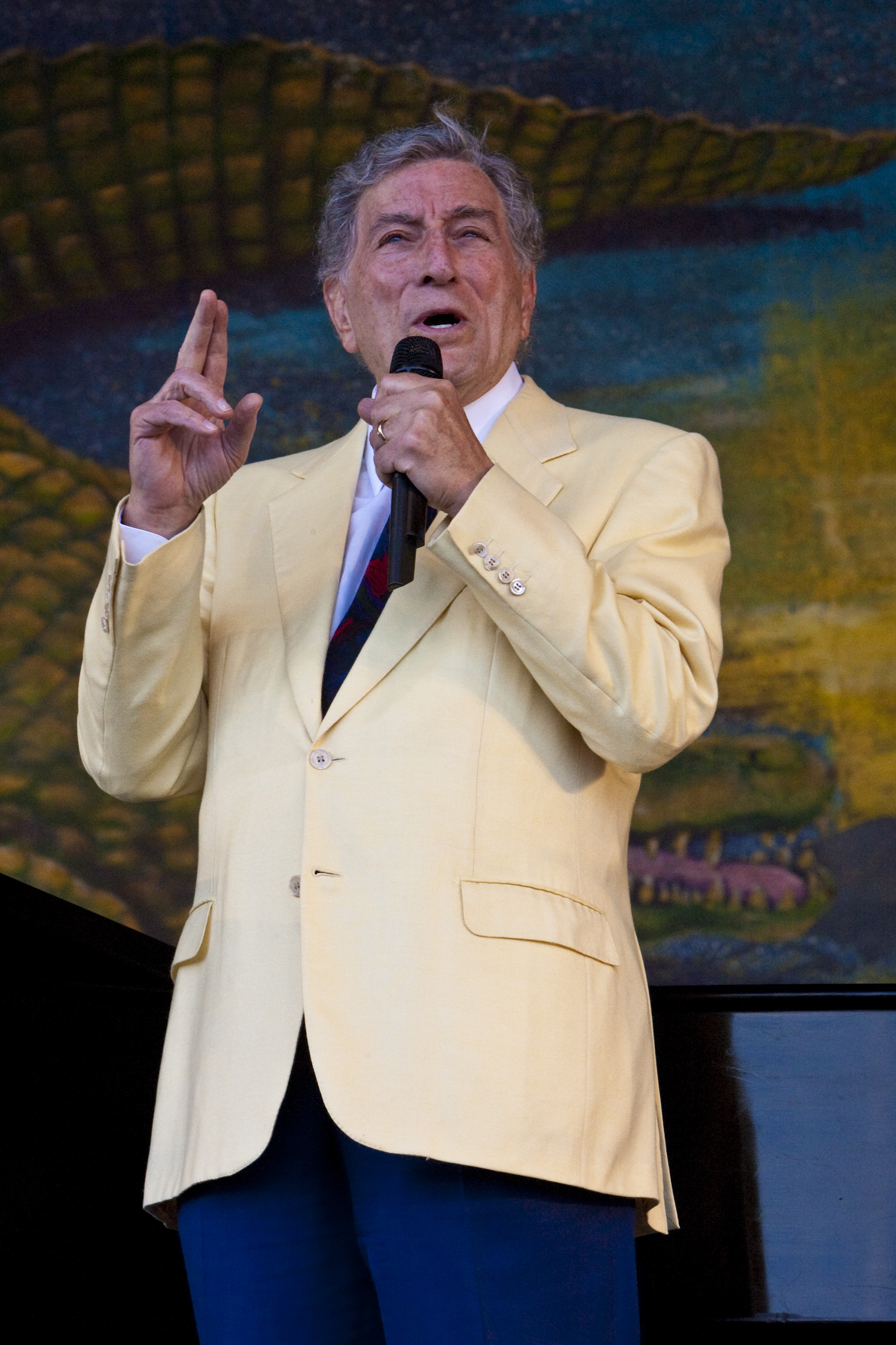 Tony Bennett at the 40th Anniversary New Orleans Jazz & Heritage Festival, USA