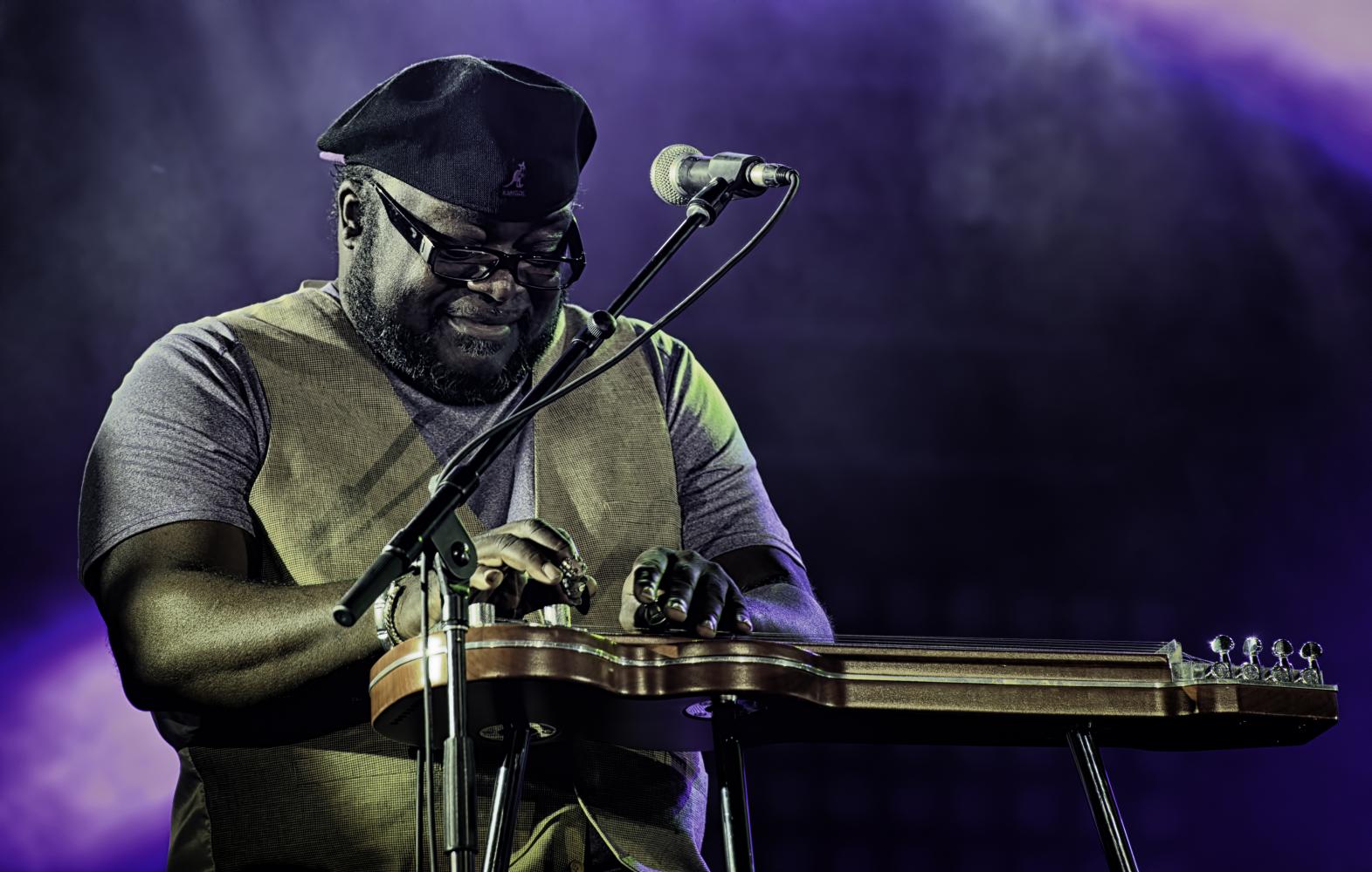 Chuck Campbell with the Campbell Brothers at the Montreal International Jazz Festival 2016