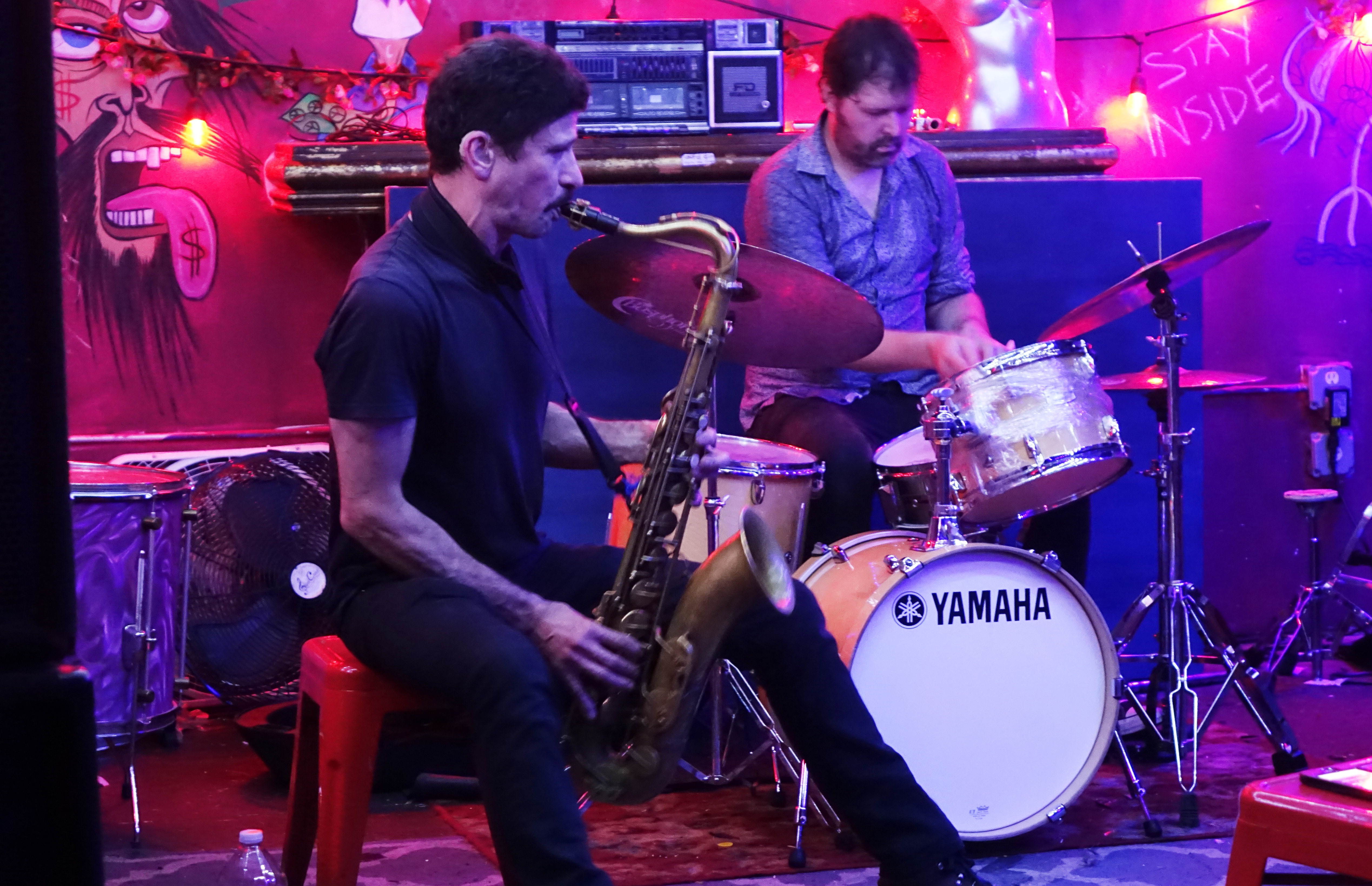 Stephen Gauci and Jeremy Carlstedt at the Bushwick Public House, Brooklyn in June 2019