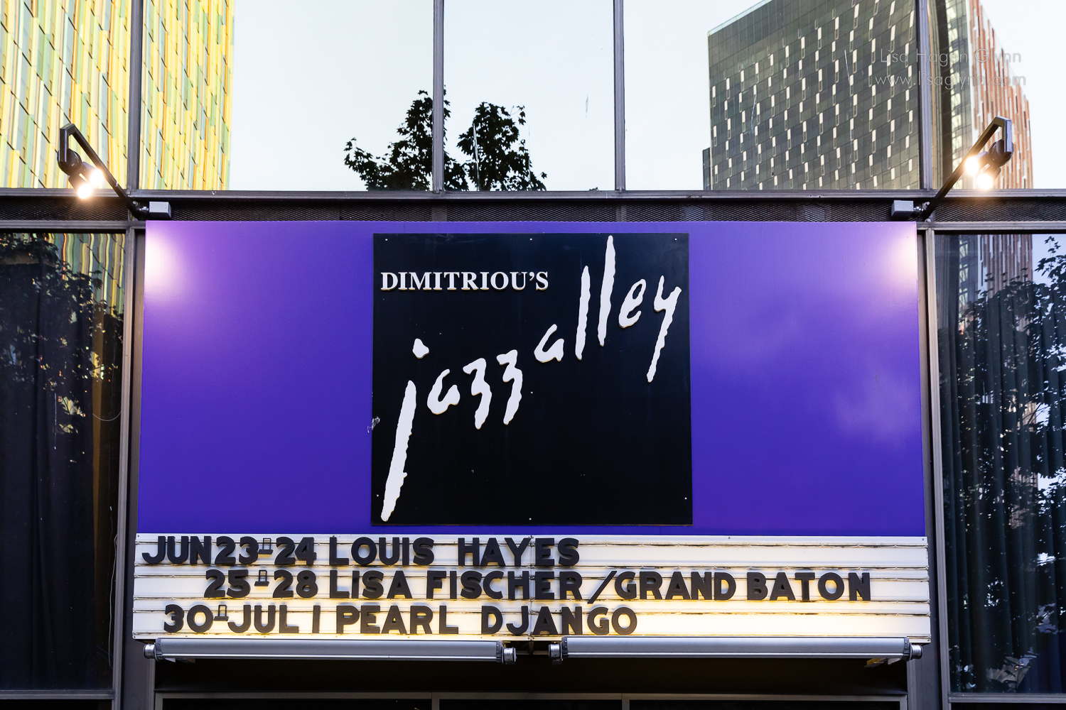 Jazz Alley Seattle marquee — jazz photo by Paul Rauch | All About Jazz
