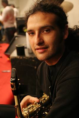 Diego Sossa with "Batambo" 'S Soundcheck at the Kilimandjaro Festival, Thonon-Les-Bains, France, 2005