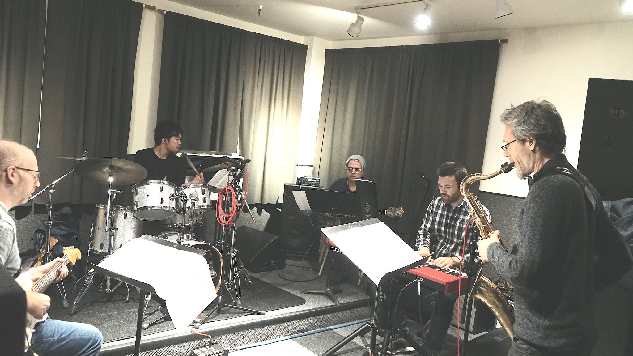 Rehearsal for recording session of album"H&Ms"