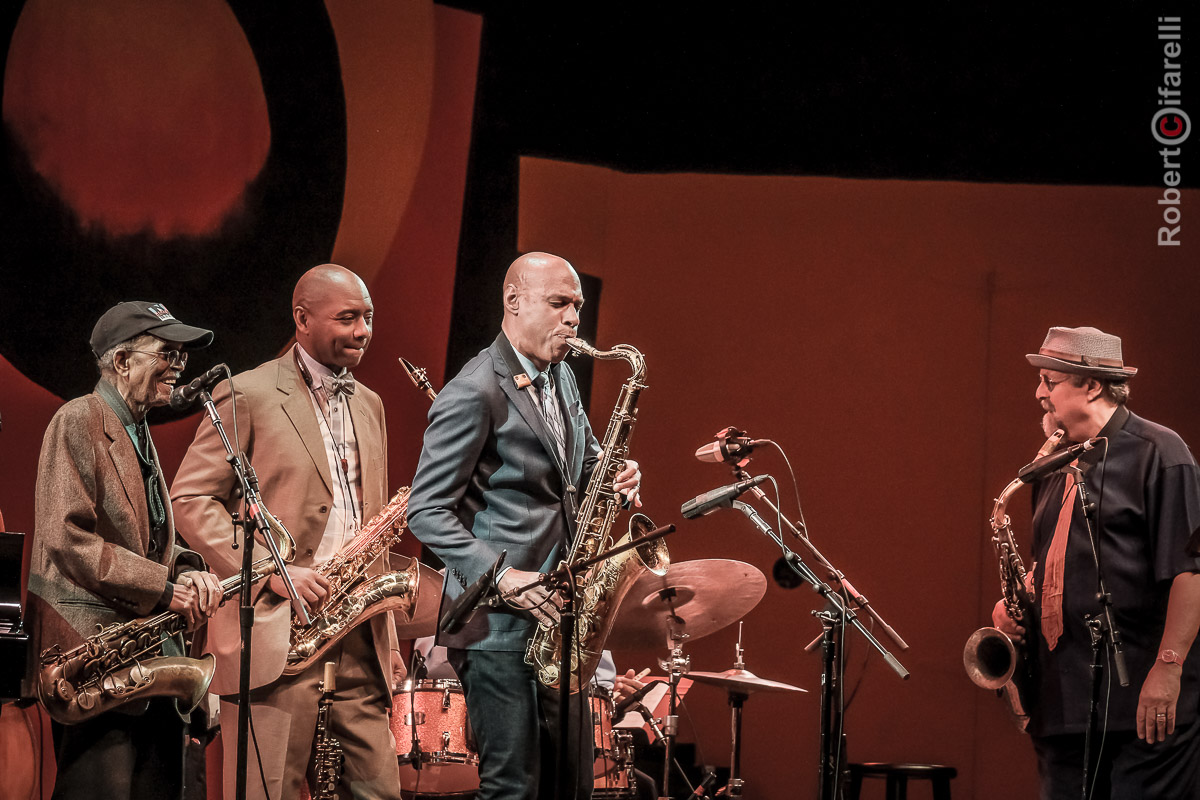 Jimmy Heath, Branford Marsalis, Joshua Redman, Joe Lovano - 60th Monterey Jazz Festival, 2017