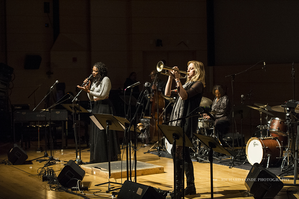 Lizz Wright and Ingrid Jensen at the 2018 Winter Jazz Festival