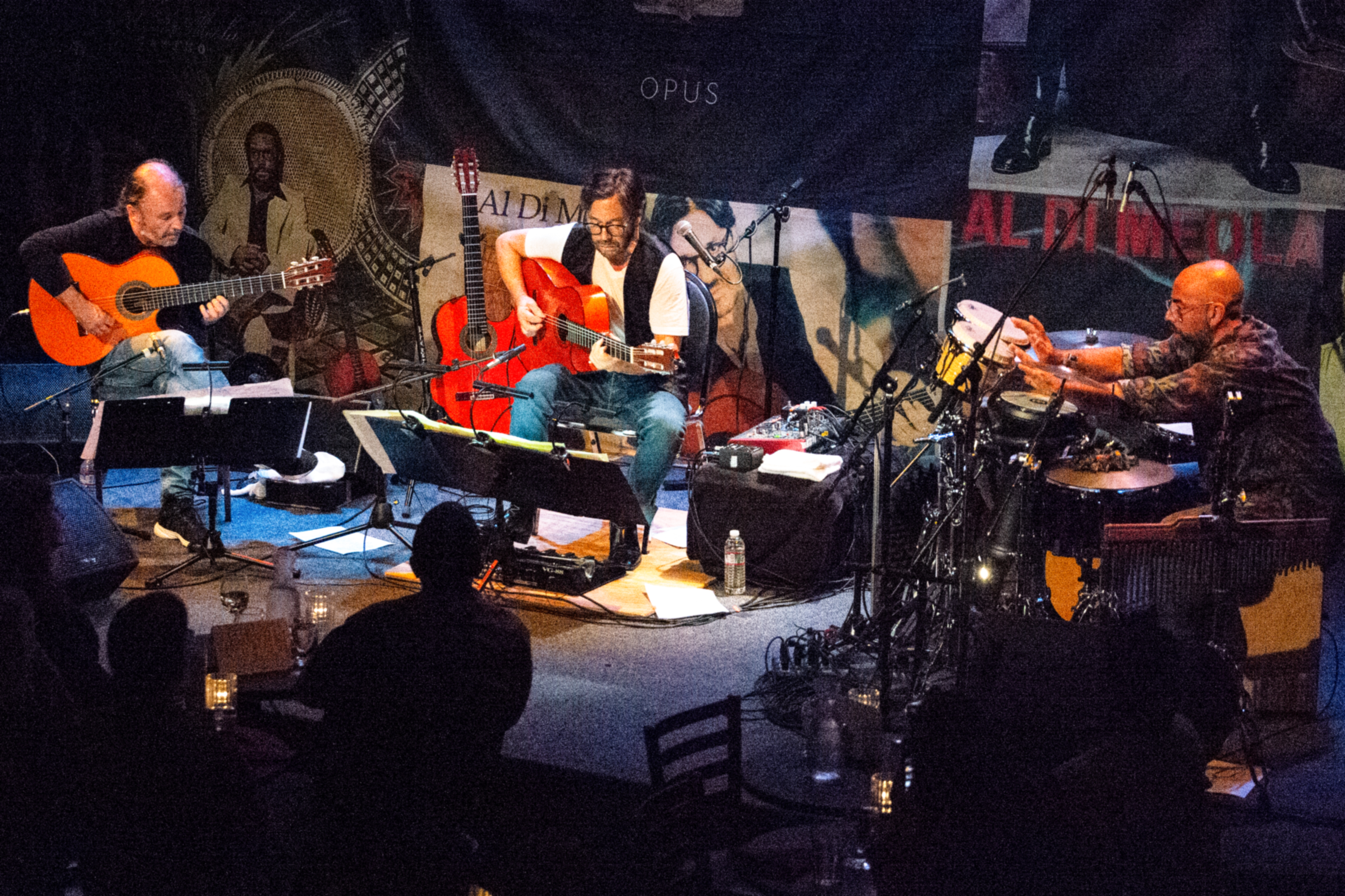 Left to right: Peo Alfonsi, Al Di Meola, Sergio Martínez