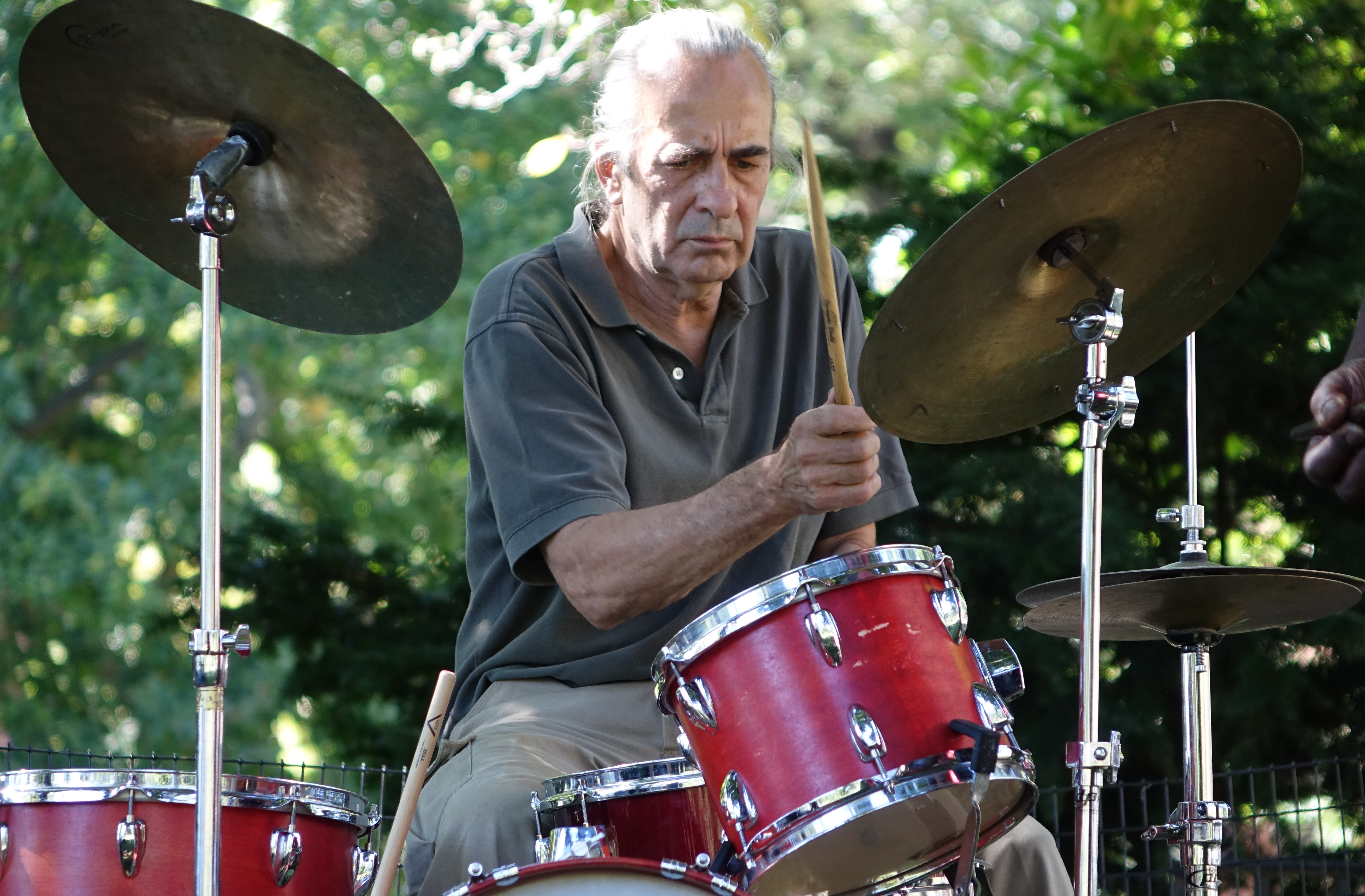 Jackson Krall in Corlears Hook Park in September 2017
