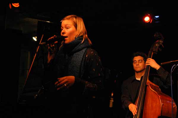 Fanny Anderegg and Peter Gossweiler with "Fanny Anderegg Quartet" at Amr, Sud Des Alpes, Geneva, Switzerland, 2004