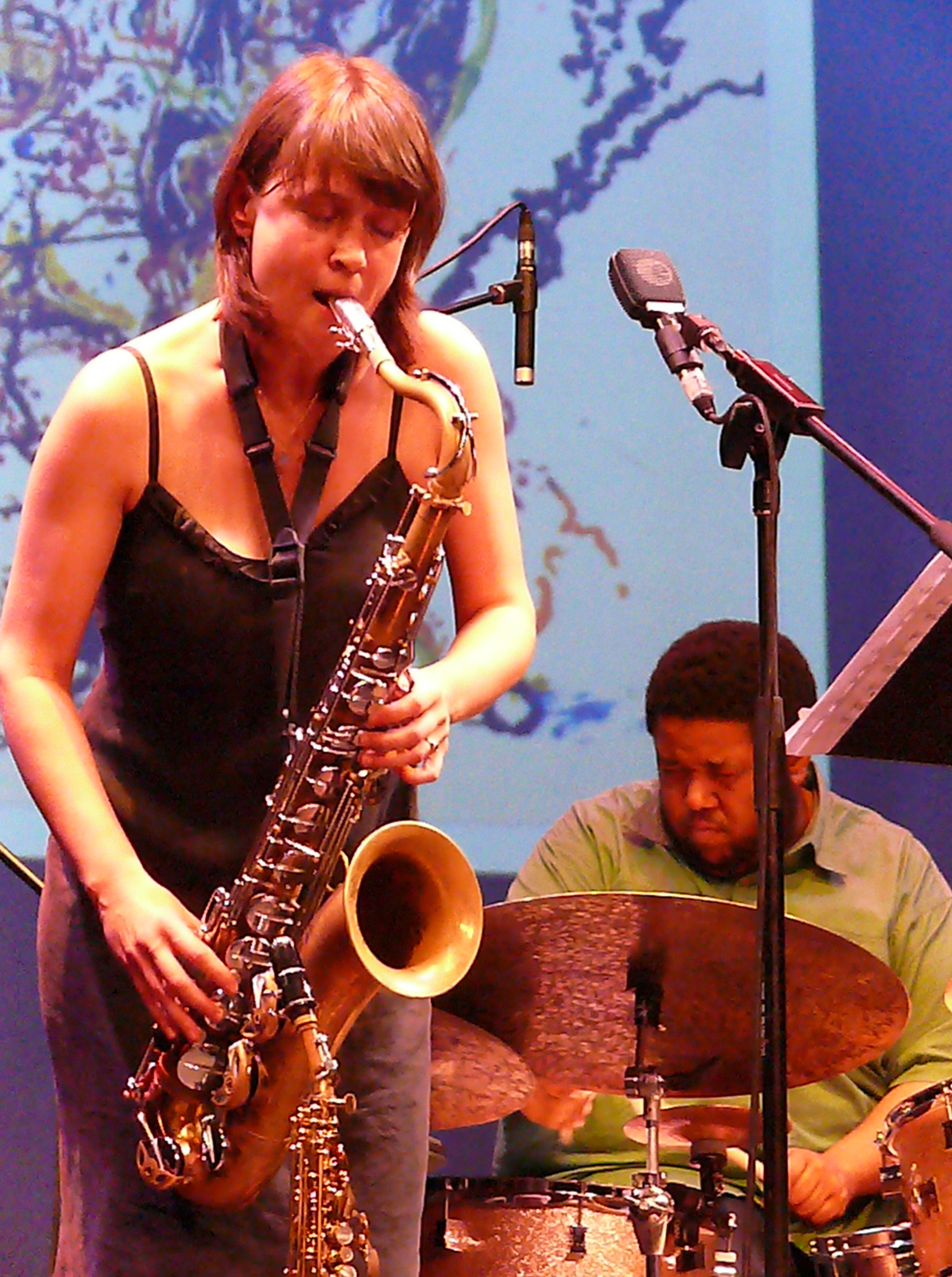 Ingrid Laubrock and Tyshawn Sorey at Vision Festival 2011