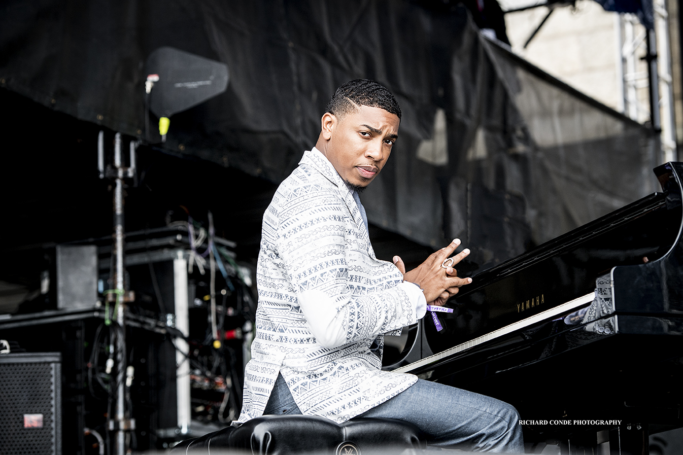 Christian Sands at the 2017 Newport Jazz Festival