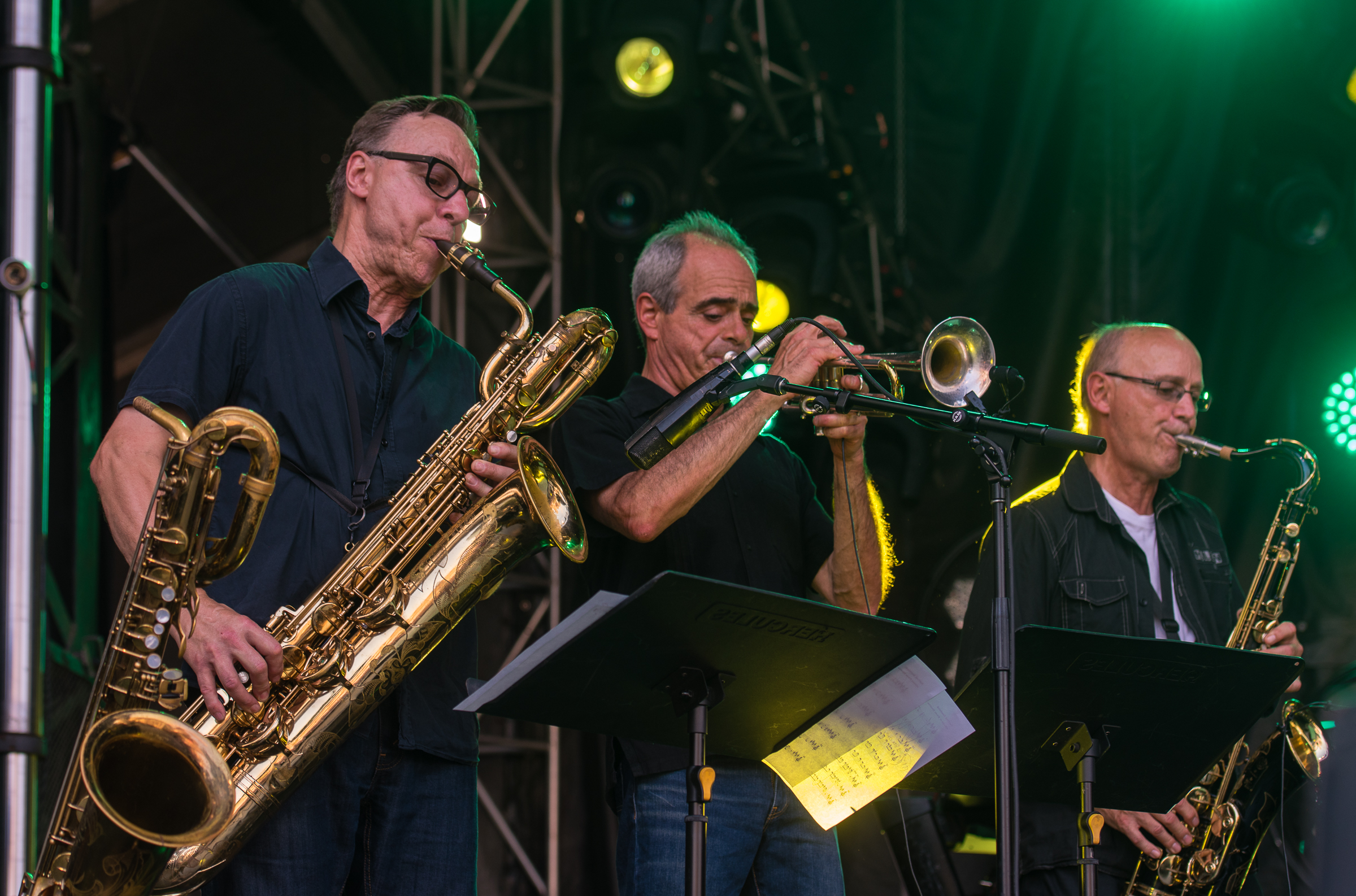 Ron Dilauro, Jean Frechette And Richard Beaudet With Jerry Granelli At The Montreal International Jazz Festival 2018