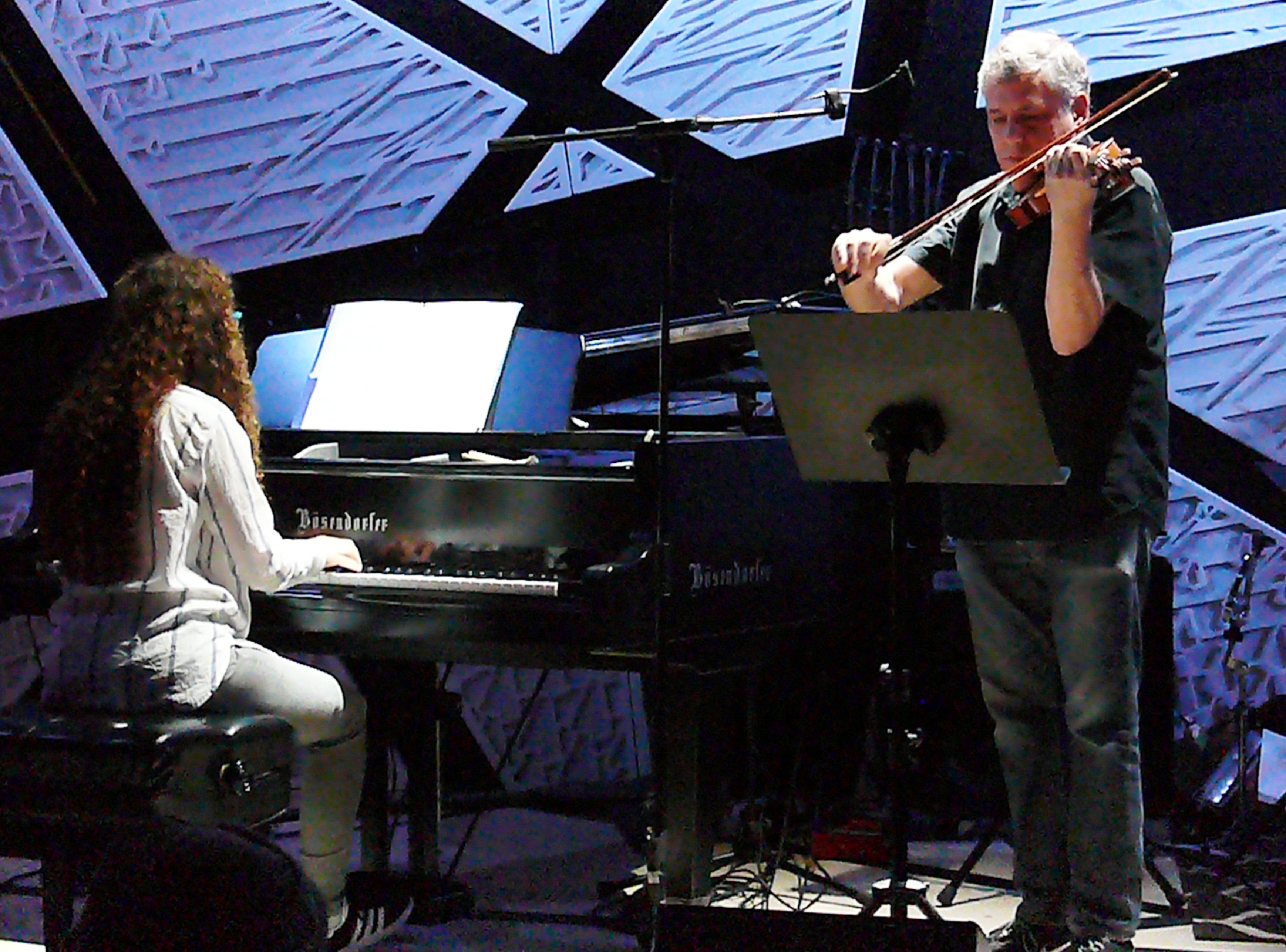 Sylvie Courvoisier and Mark Feldman at National Sawdust, Brooklyn in October 2016