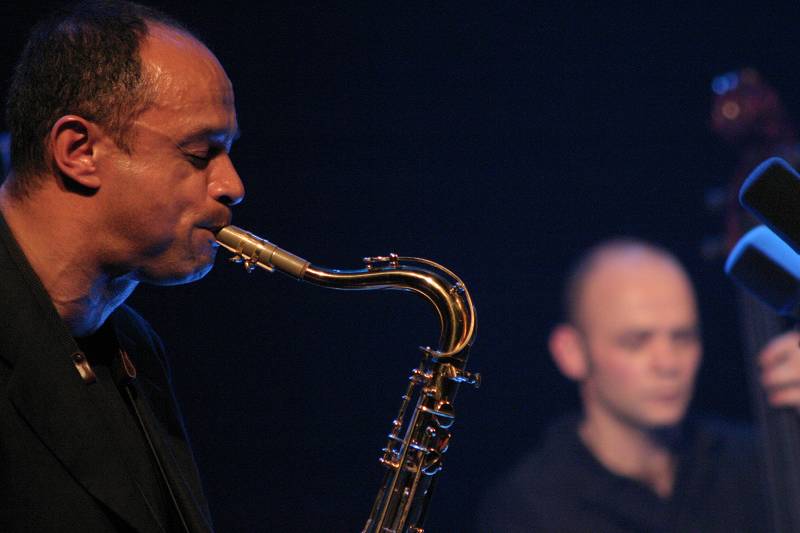 Ernie Odoom and Christophe Ryser with the Ilorkestra at Amr Jazz Festival, Alhambra, Geneva, Switzerland, 2005