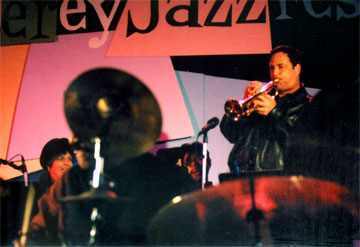 Louis Fasman and Marcia Miget of the Asian American Orchestra at the Monterey Jazz Festival