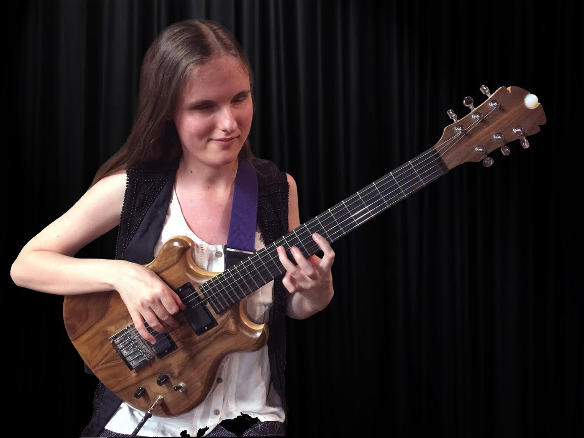 Rachel Flowers on guitar
