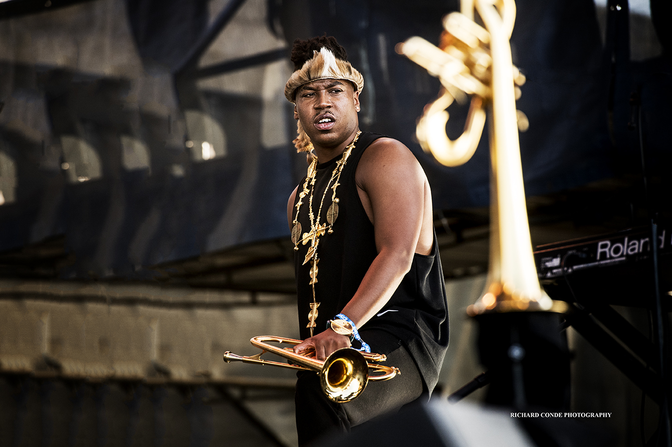 Christian Scott at the 2018 Newport Jazz Festival