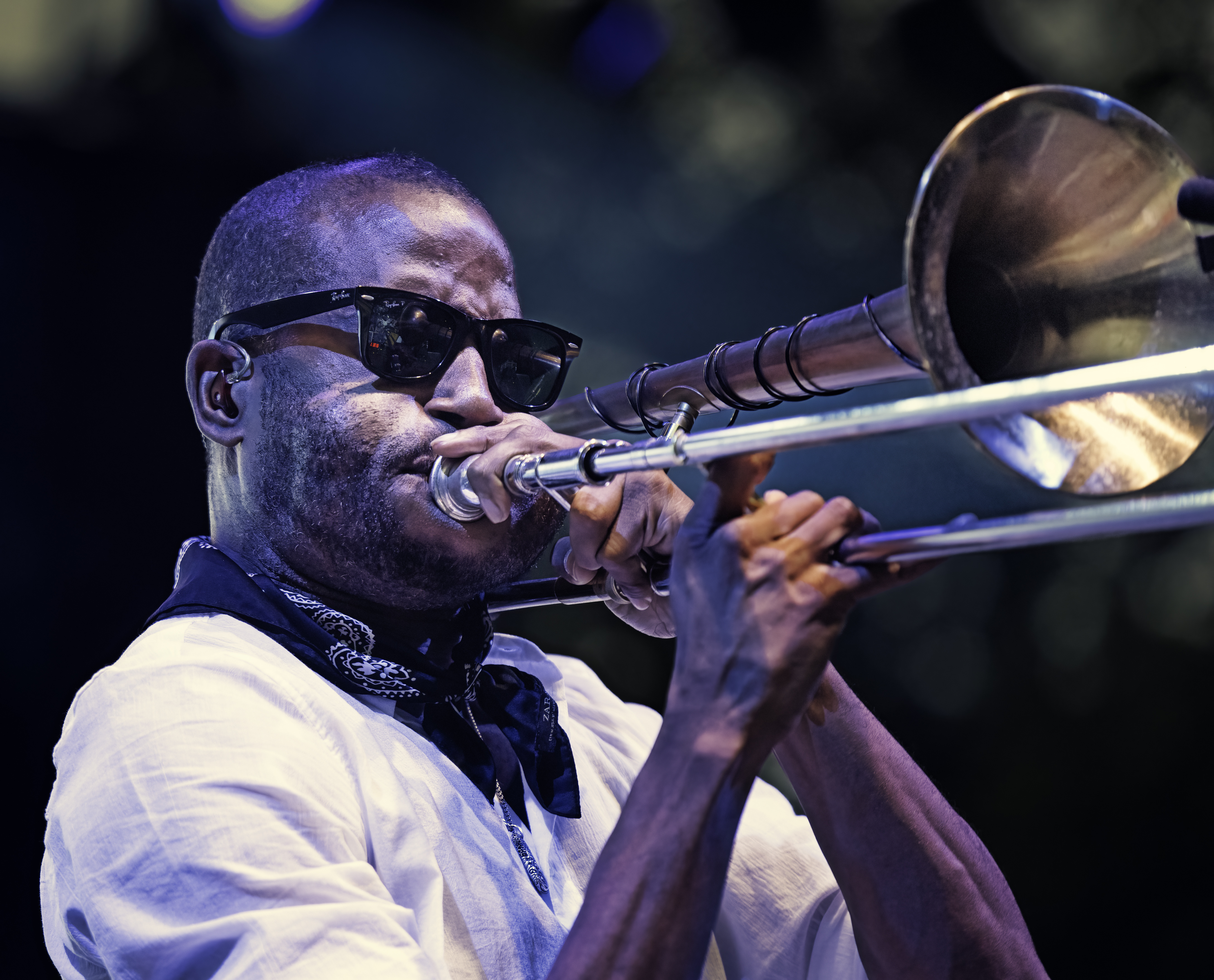 Trombone Shorty at the Voodoo Threauxdown at SummerStage