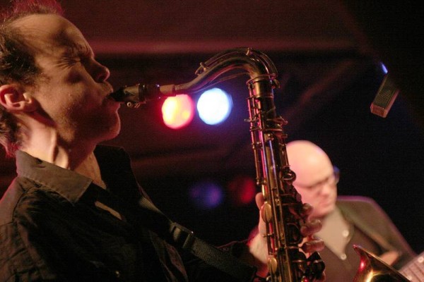 Chris Speed and Skulli Sverisson with the "Jim Black - Alasnoaxis" at the Sud Des Alpes, Amr, Geneva, Switzerland, April 2006