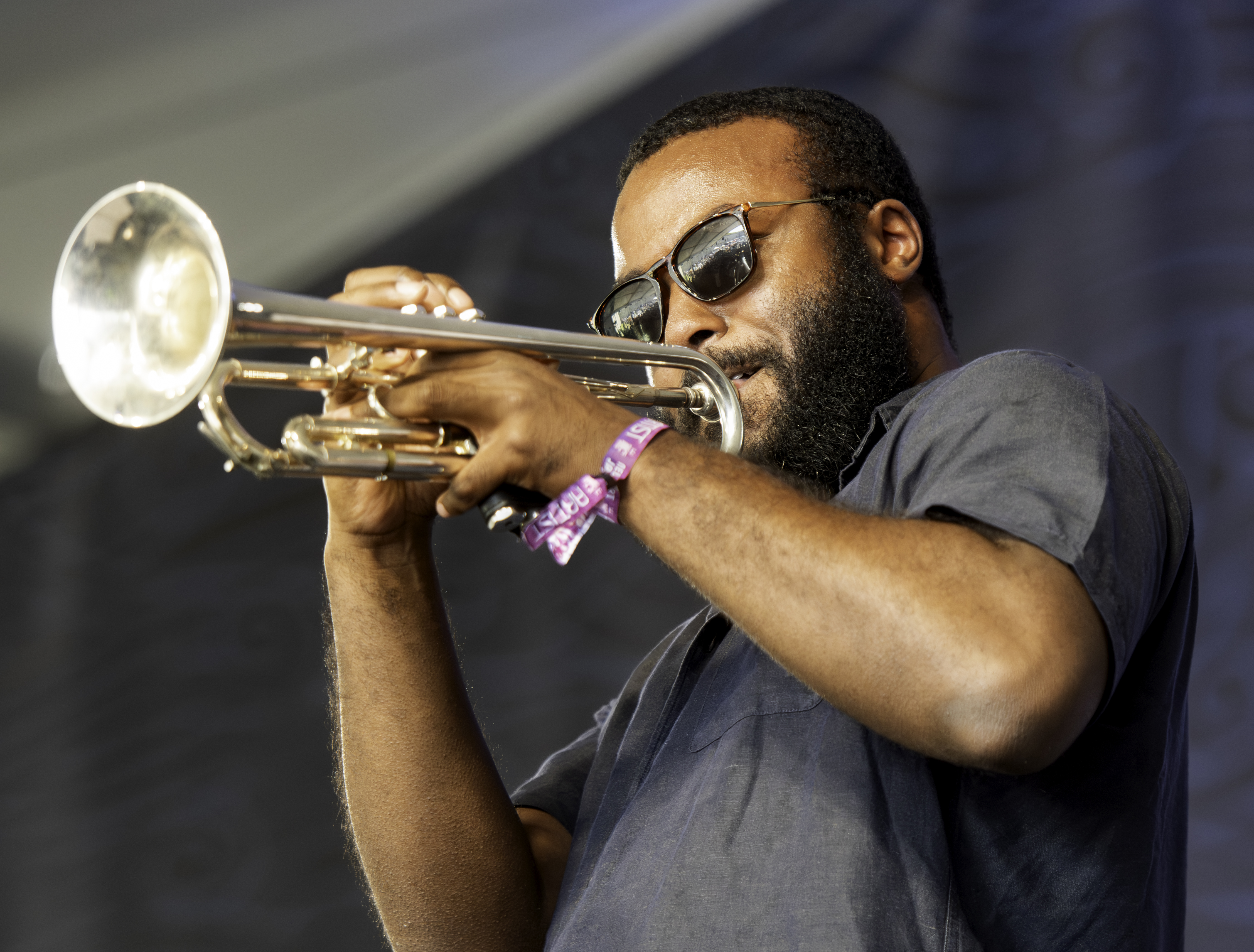 Wallace Roney Jr. with Camille Thurman at the Newport Jazz Festival 2023