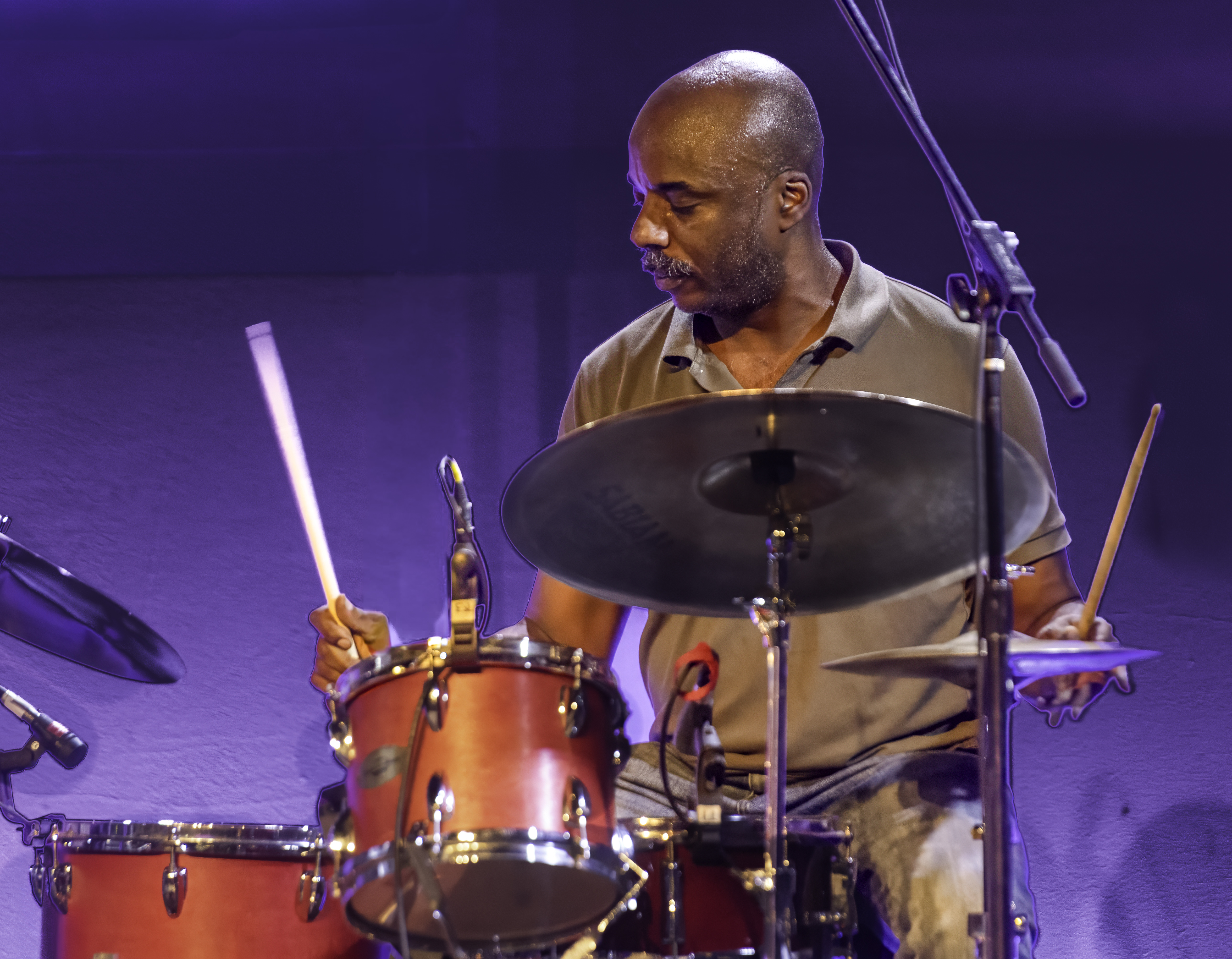 Chad Taylor with James Brandon Lewis at the Jazz Gallery