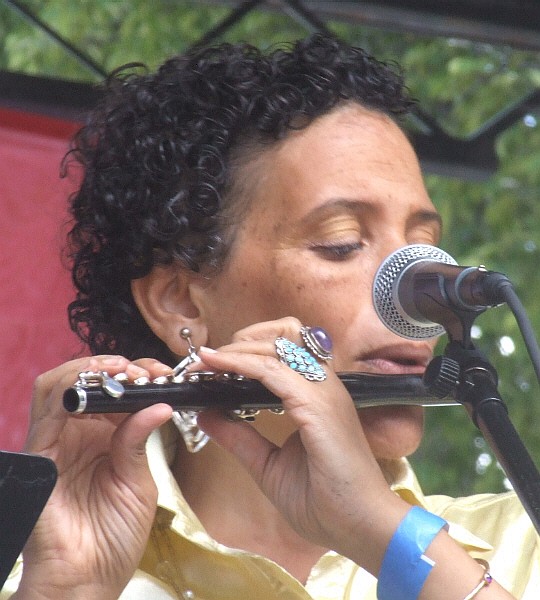 Nicole Mitchell Leading Her Black Earth Ensemble at 2010 Chicago Jazz Festival