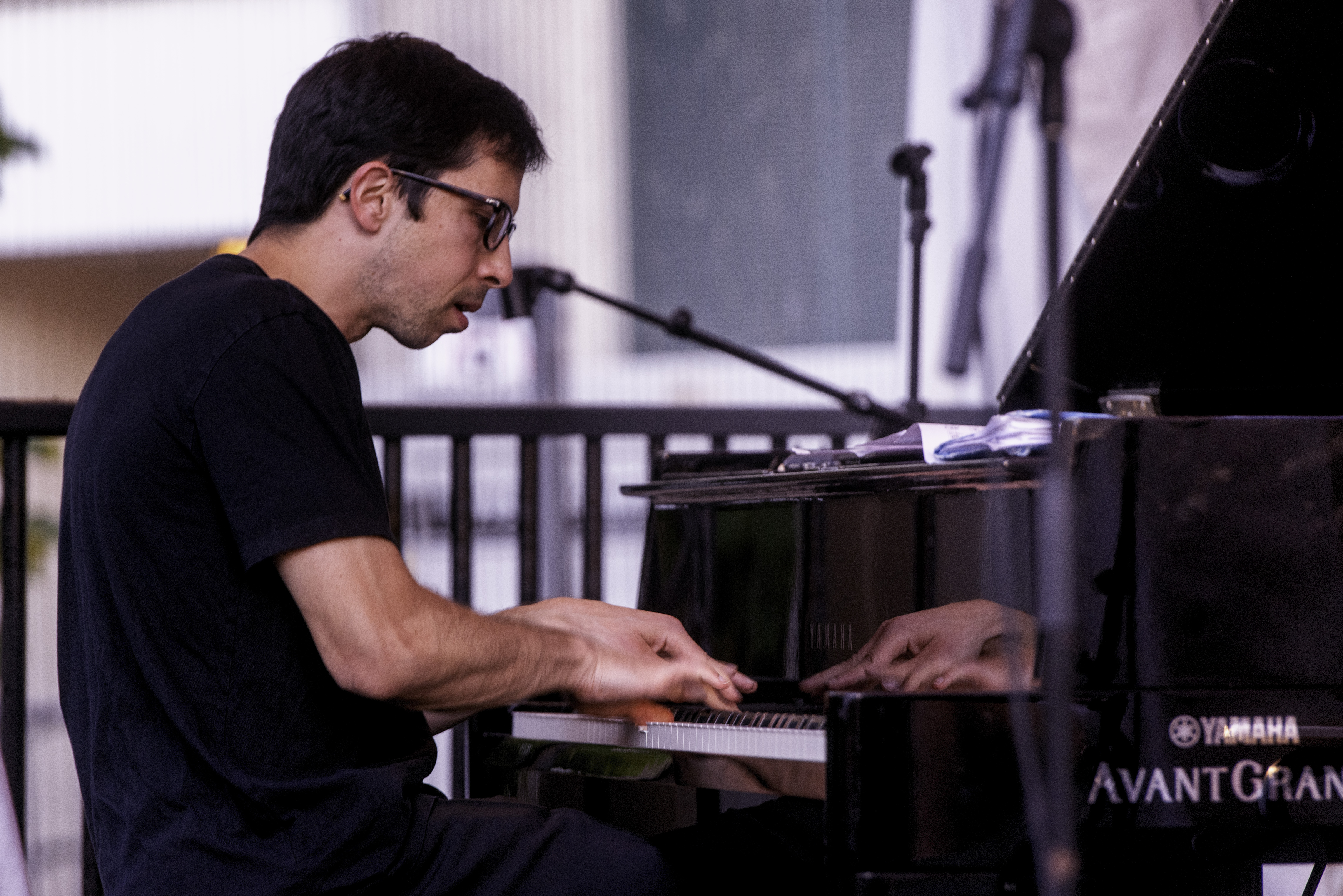 Sam Harris with Melissa Aldana at the Toronto Jazz Festival 2019