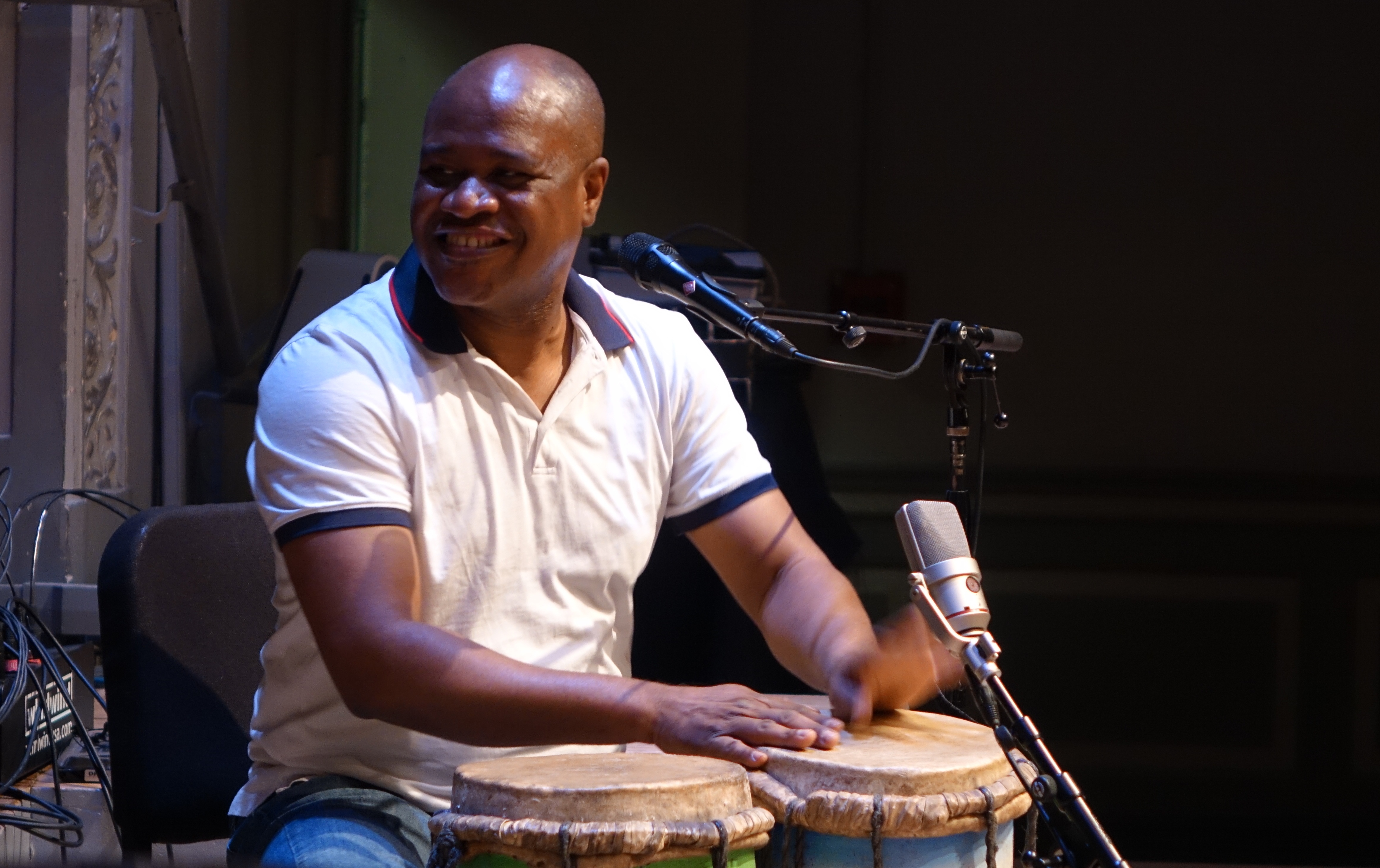 Jean Guy Rene at the Vision Festival in Roulette, Brooklyn in June 2019