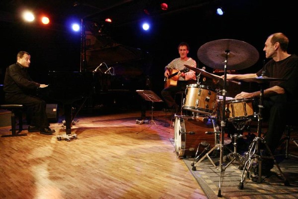 Moncef Genoud, Frederic Folmer and Thierry Hochstatter with the "Moncef Genoud Trio" at the Sud Des Alpes, Amr, Geneva, Switzerl