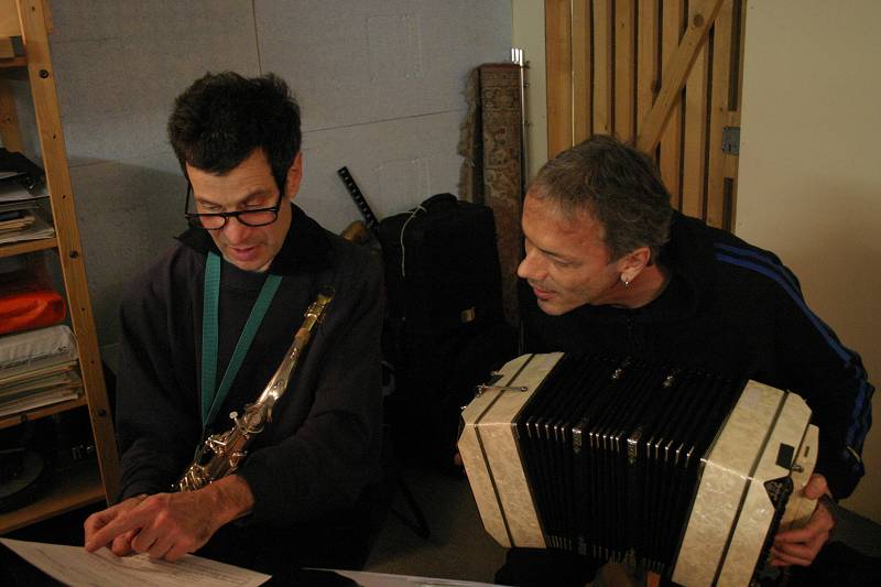 Eduardo Kohan and Alain Ray During Libertango's Rehearsals, Geneva, Switzerland,2005