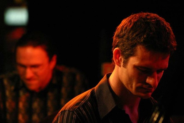 Edouard Ferlet and Antoine Banville with "Jean-Philippe Viret Trio" at Amr, Sud Des Alpes, Geneva, Switzerland, 2004