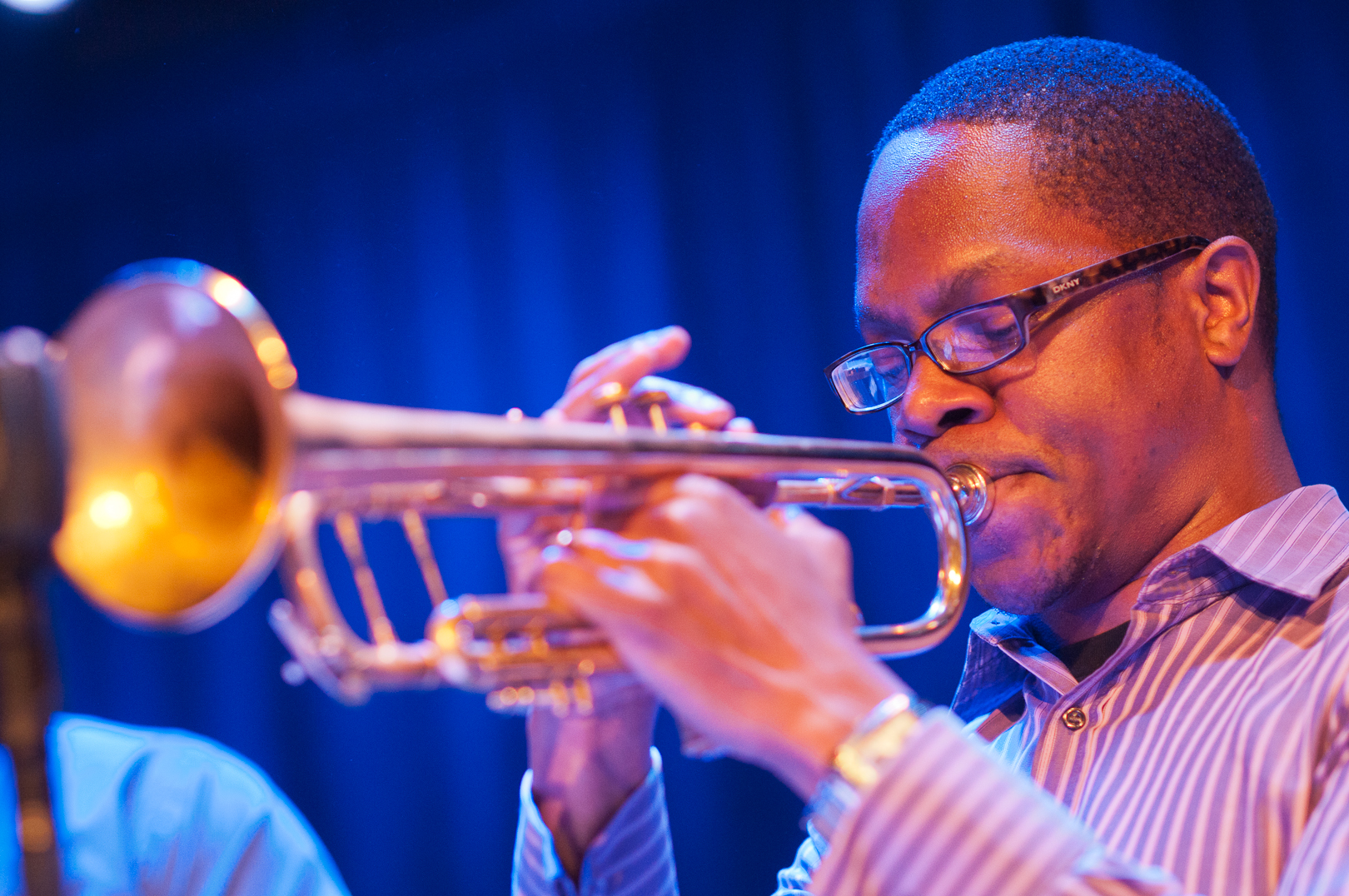 Brandon Lee with Laurence Hobgood at the Winter Jazzfest 2012