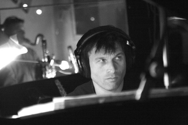 Thierry Girault During the Recording of the CD of the Group "Lebocal" at Studio de la Buissonne, Avignon, France, March 2006
