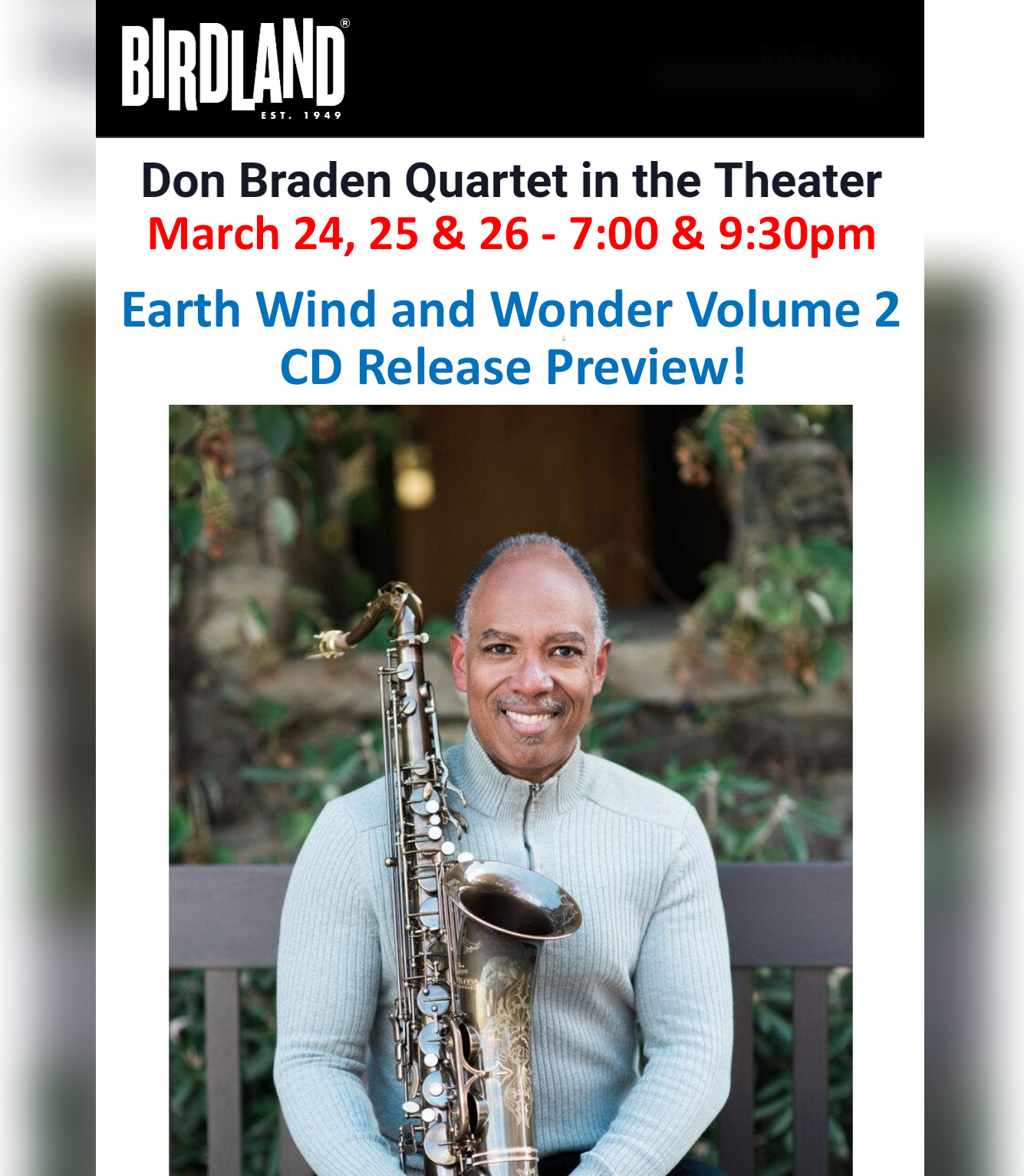 Don Braden Quartet "earth Wind And Wonder"