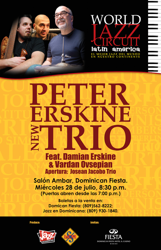 Peter Erskine New Trio Featuring Damian Erskine & Vardan Ovsepian Poster