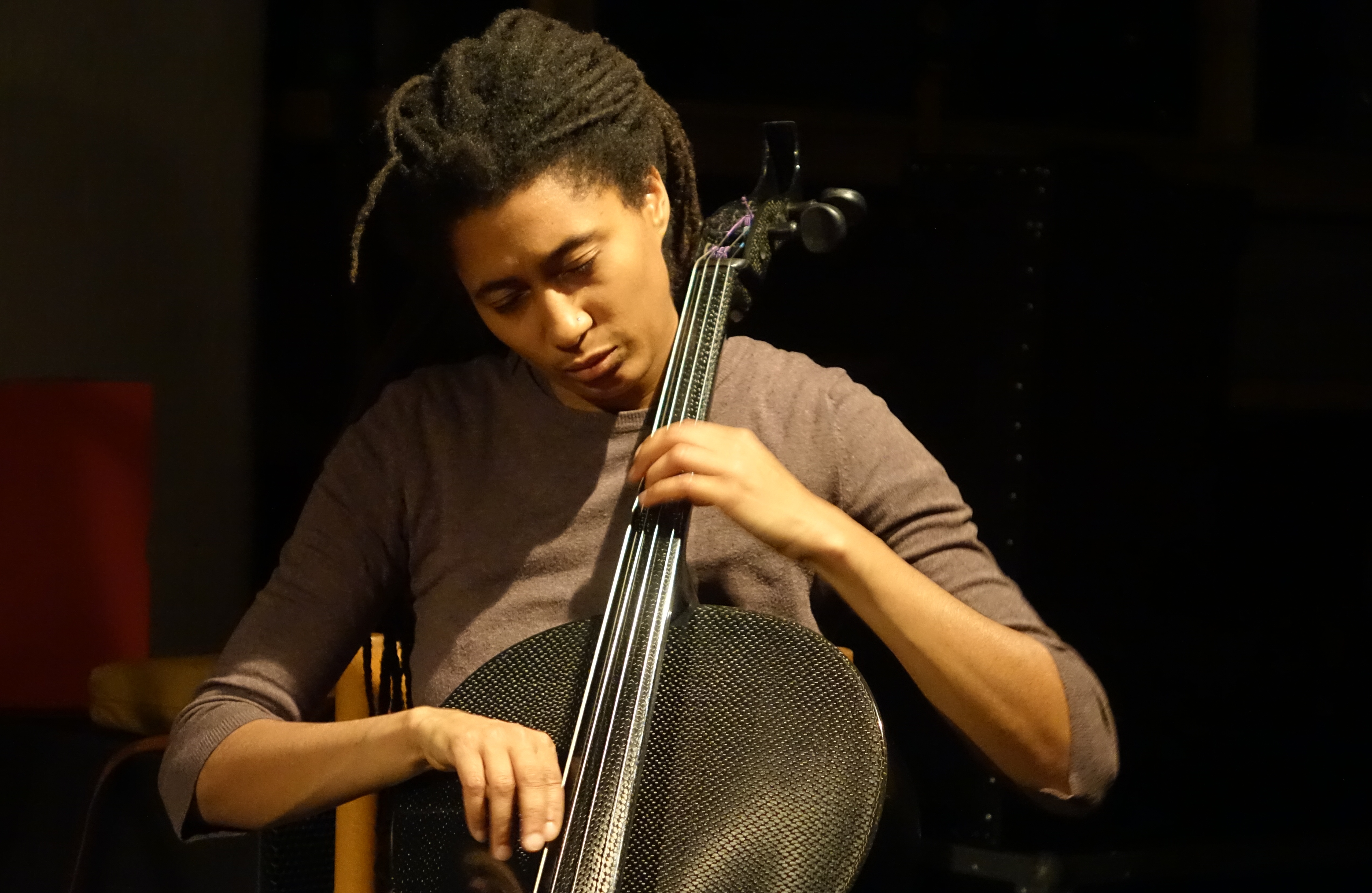 Tomeka Reid at Cafe Oto, London in April 2019