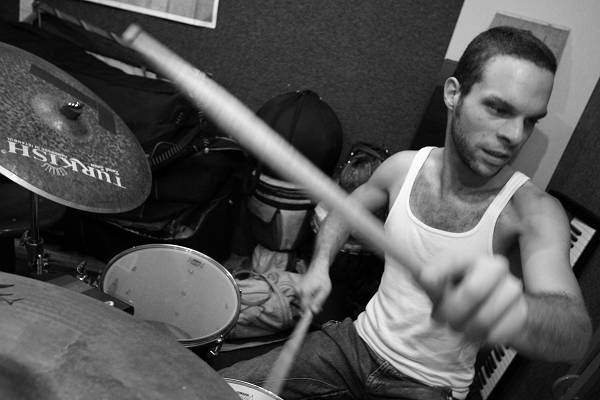 Cyril Regamey During a Rehersal for the Group "Stratometric", Geneva, Switzerland, 2005