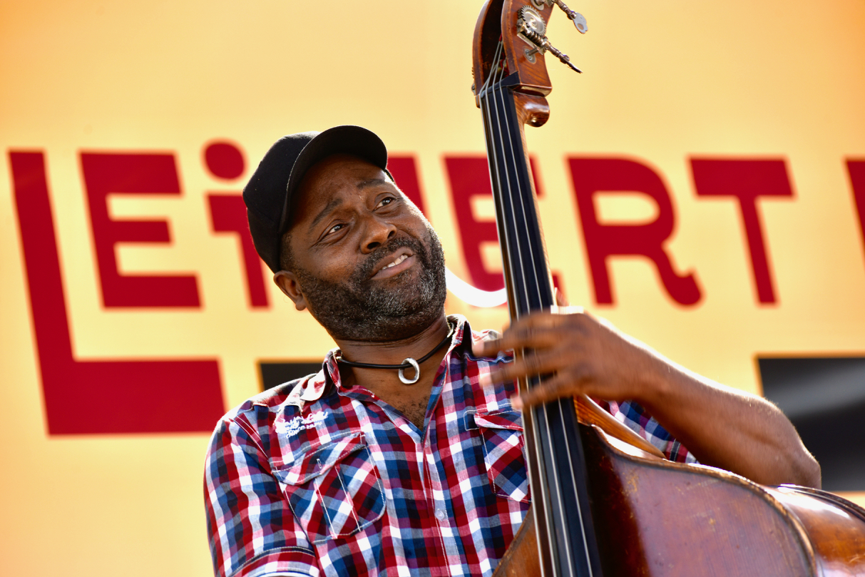 Bassist With The Sy Smith Band At The Leimert Park Jazz Festival 2021