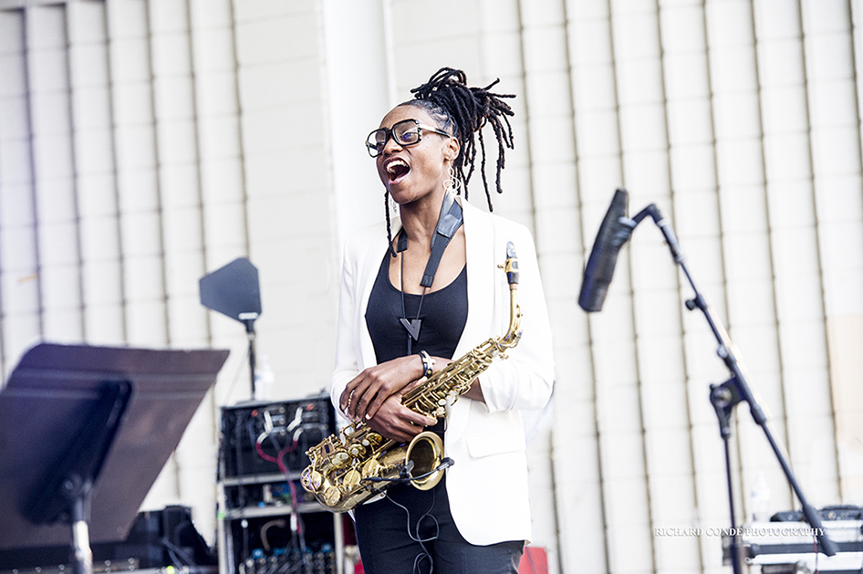 Lakecia Benjamin at the 2017 Charlie Parker Jazz Festival