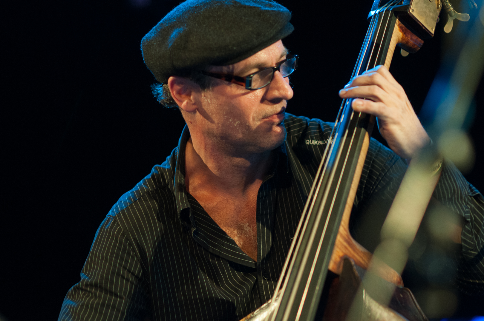 Francois Moutin with Rudresh Mahanthappa's Gamak at le Poisson Rouge at Winter Jazzfest 2013