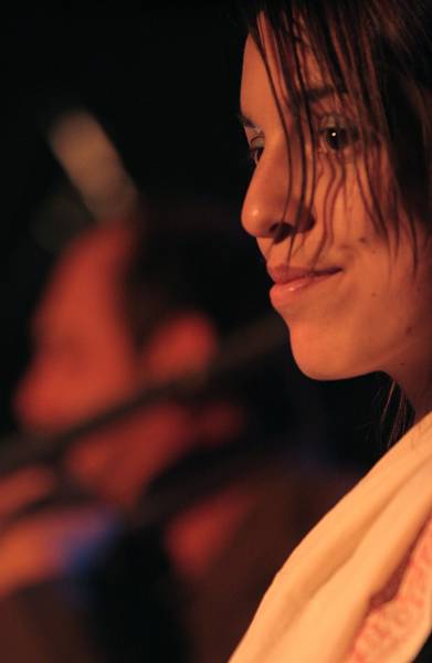 Jamila Dorner with "Kawthar" at Catalyse, Geneva, Switzerland, April 2006