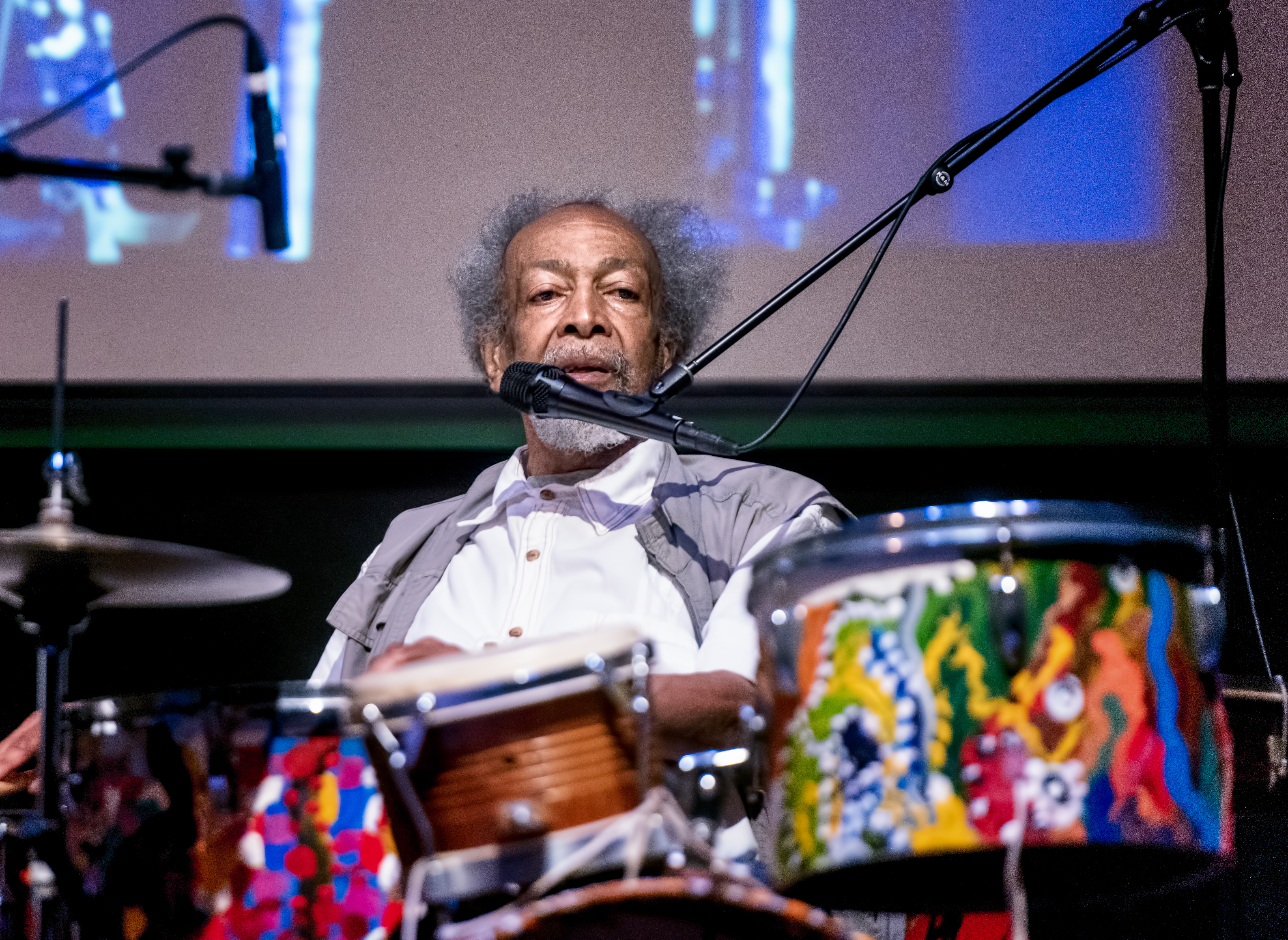 Milford Graves with Andrew Cyrille At the Vision Festival 2019