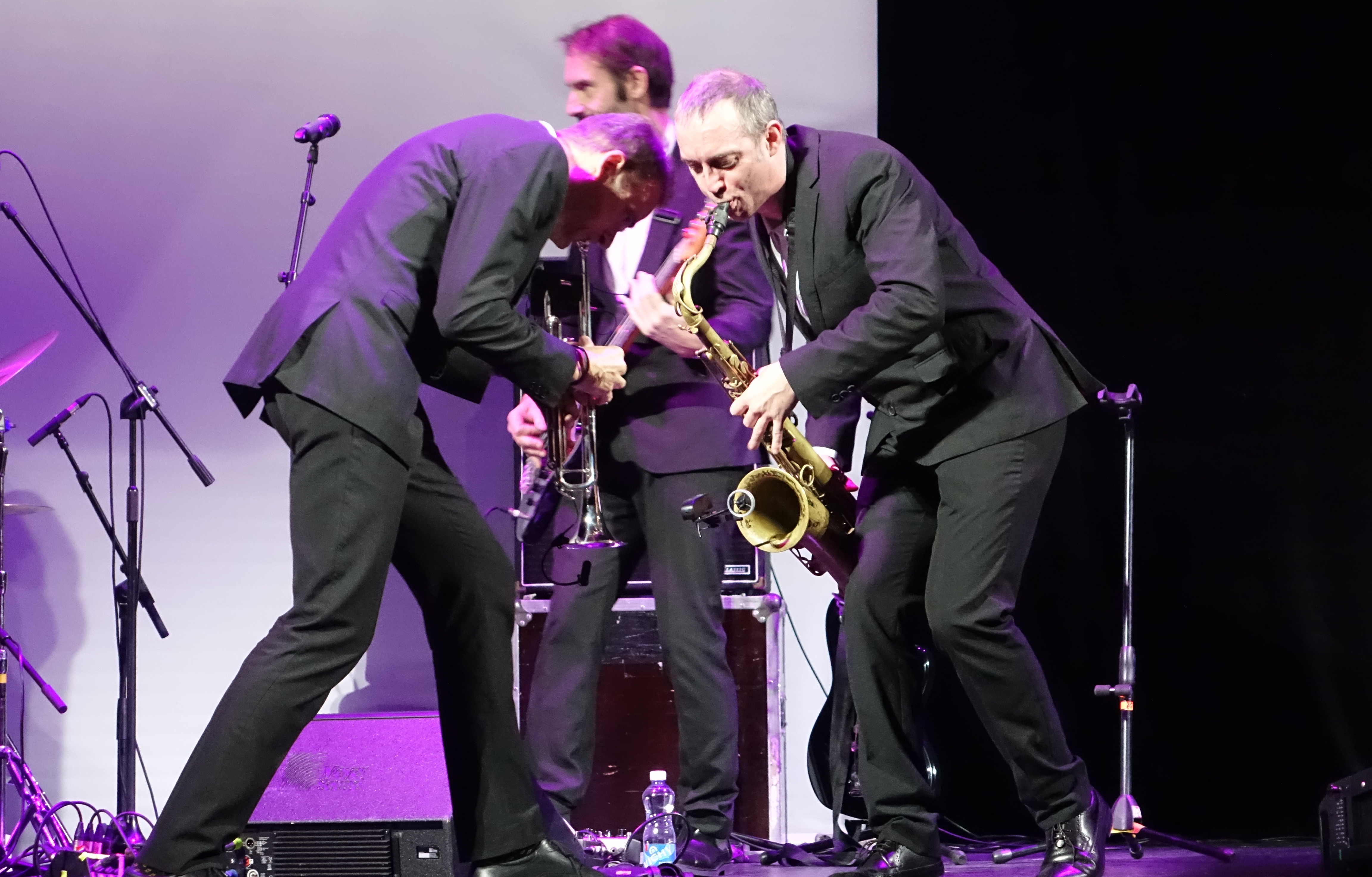 Pete Judge, Jim Barr and Jake McMurchie at the Vilnius Mama Jazz Festival in November 2017