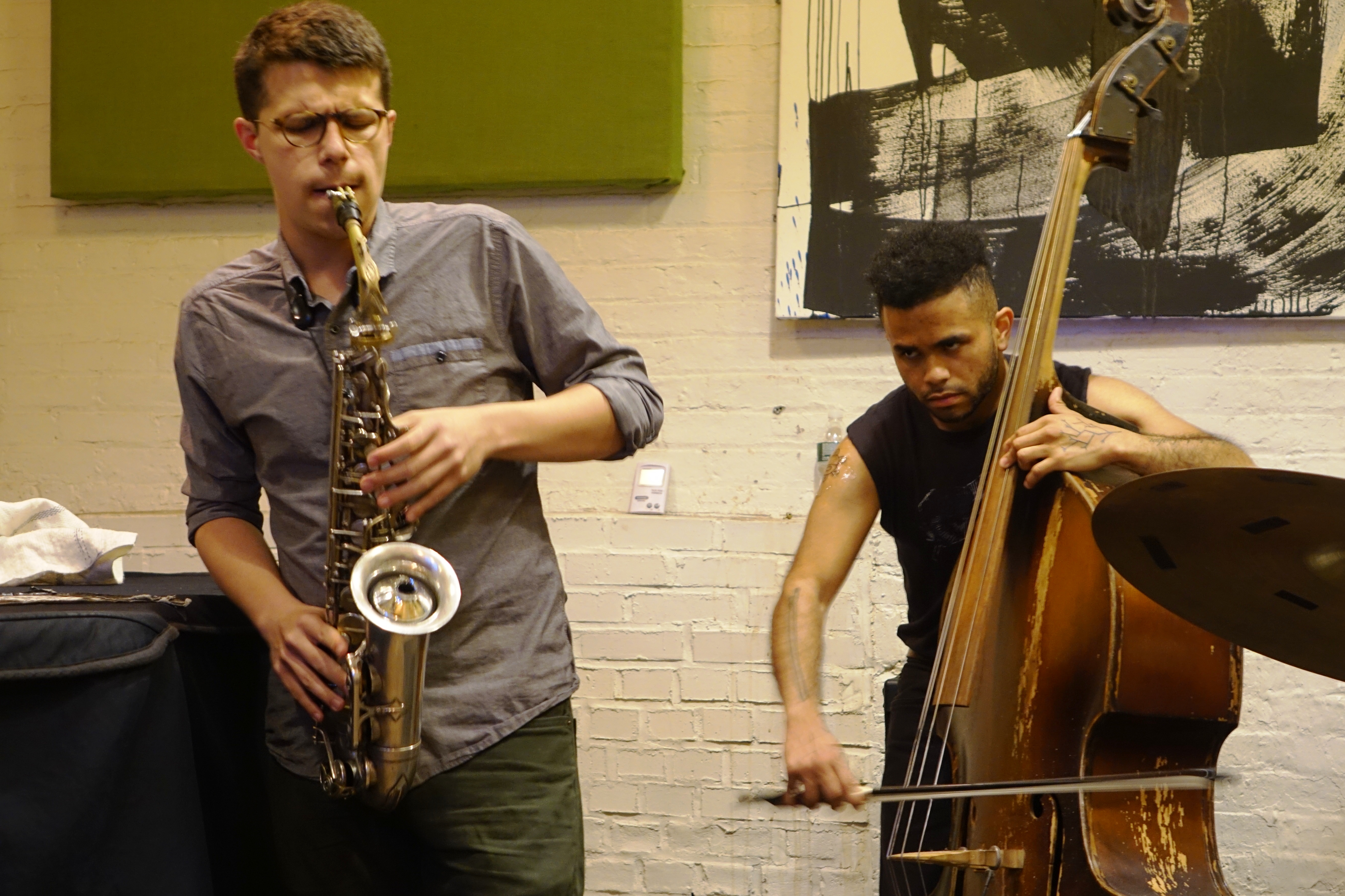 David Leon and Nick Dunston at IBeam, Brooklyn in June 2019