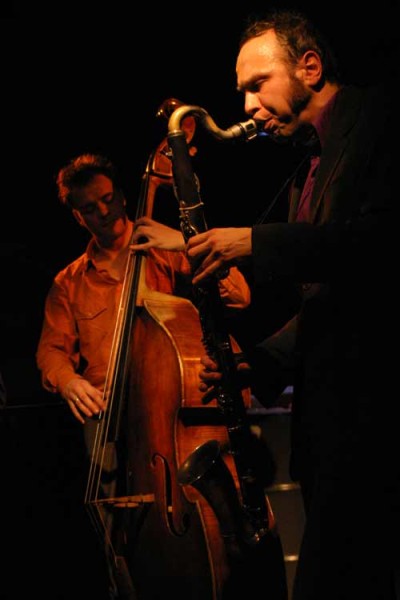 Rudi Mahall and Jan Roder with "Alexander Von Schlippenbach's Monks Casino" at Amr, Sud Des Alpes, Geneva, Switzerland,2005