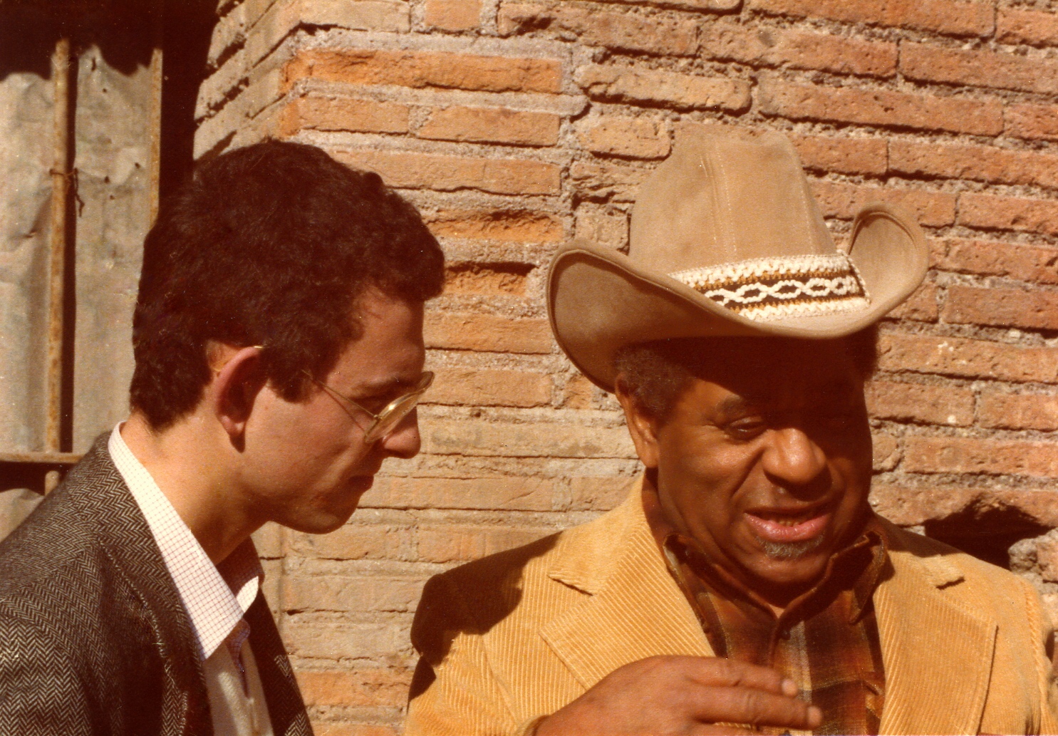 Francesco Crosara with Dizzy Gillespie, Rome Coliseum 1980