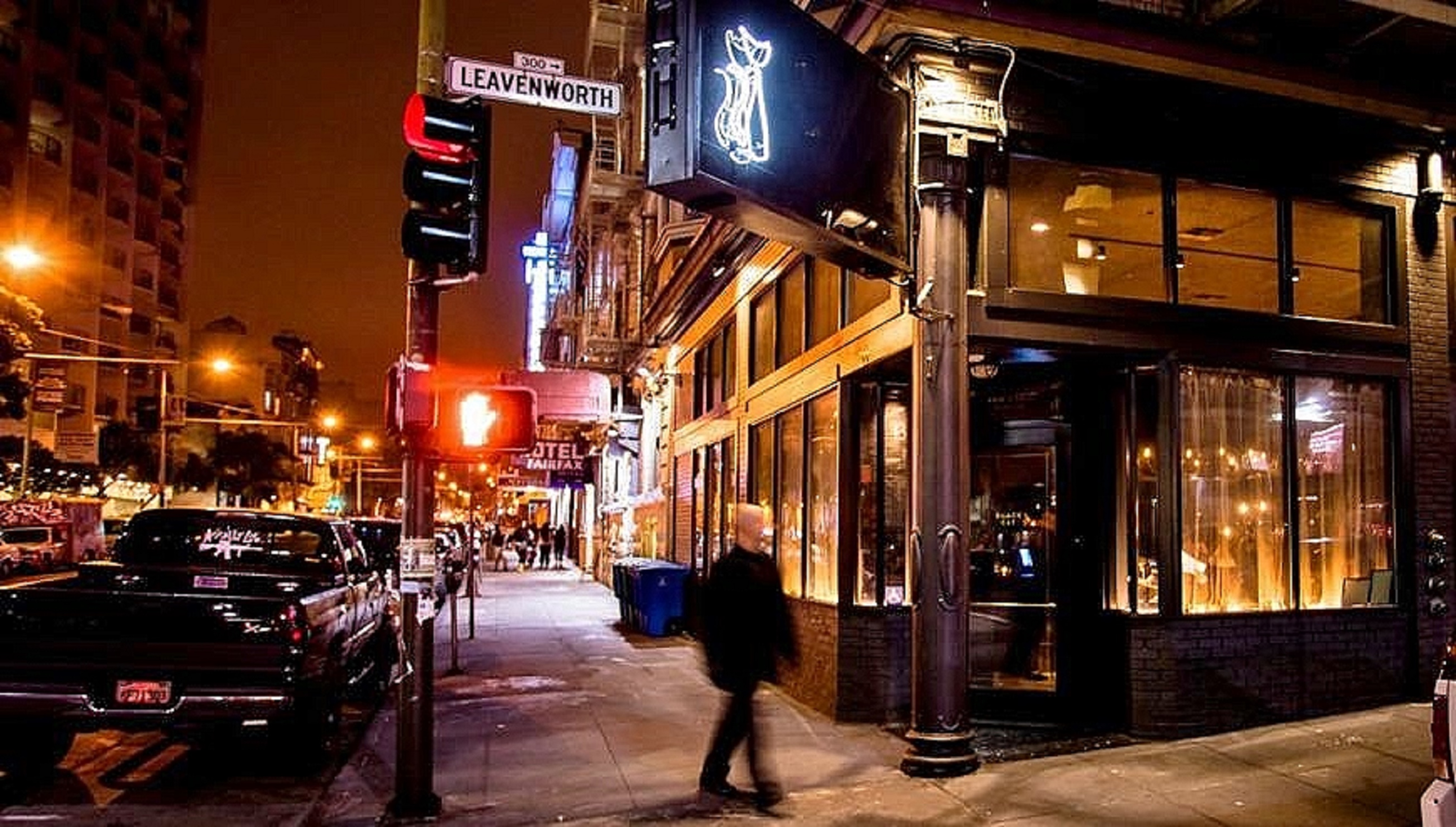 Black Cat Jazz Club at Night, San Francisco