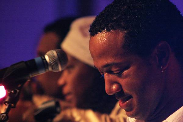 Michel Valdez and Ondina Duany with "Batambo"at the Kilimandjaro Festival, Thonon-Les-Bains, France, 2005