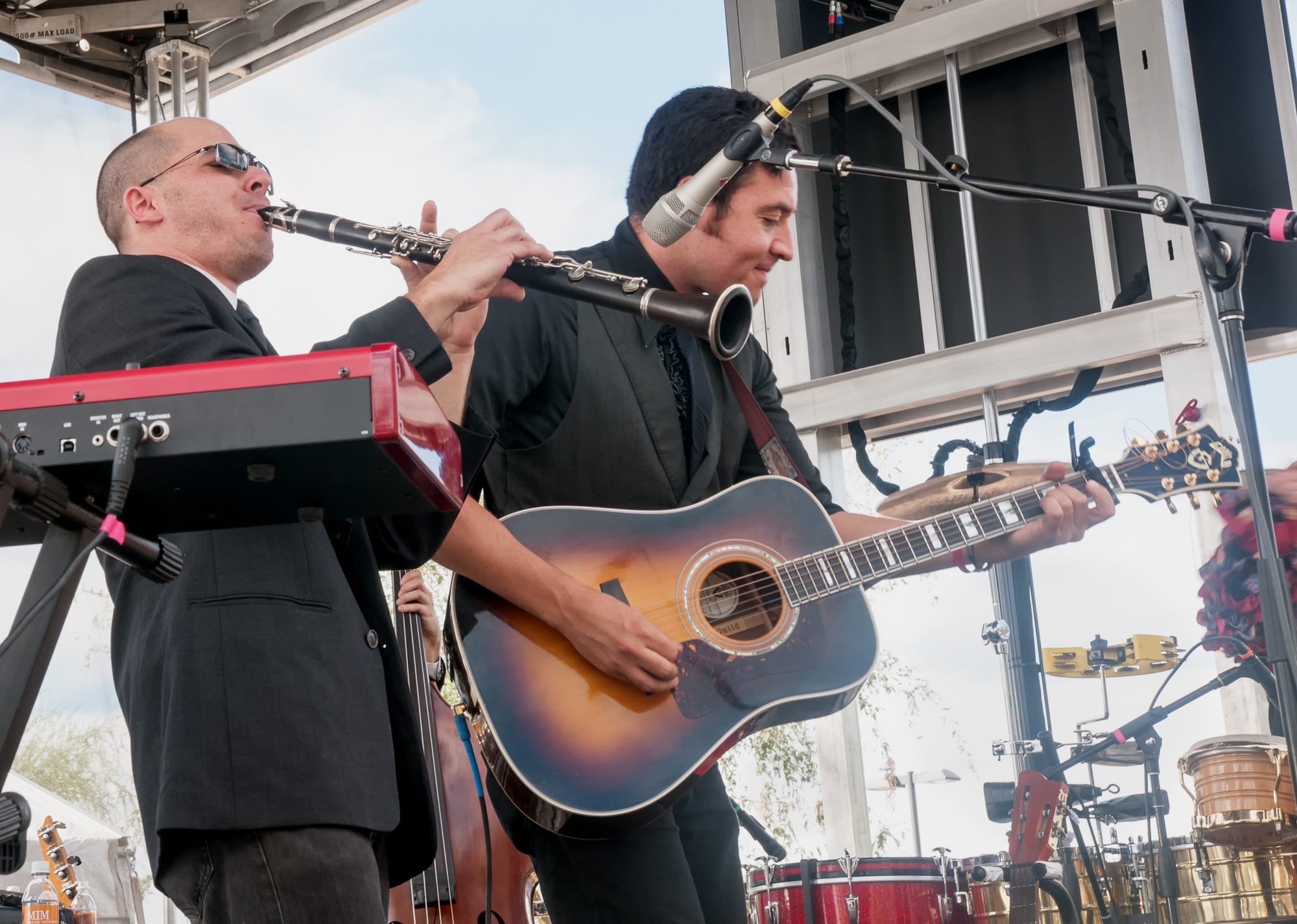 Marcos Rosano and Sergio Mendoza with Orkesta Mendoza at the Mim Global Music Festival