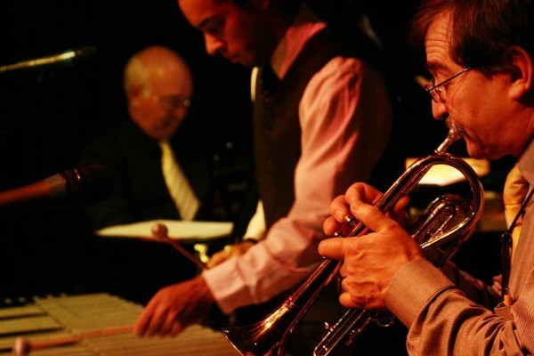 Rene Hagmann, Nicolas Maret and Jean-Loup Muller with "Swing Session" at la Ferme Marignac, Geneva, Switzerland, 2006