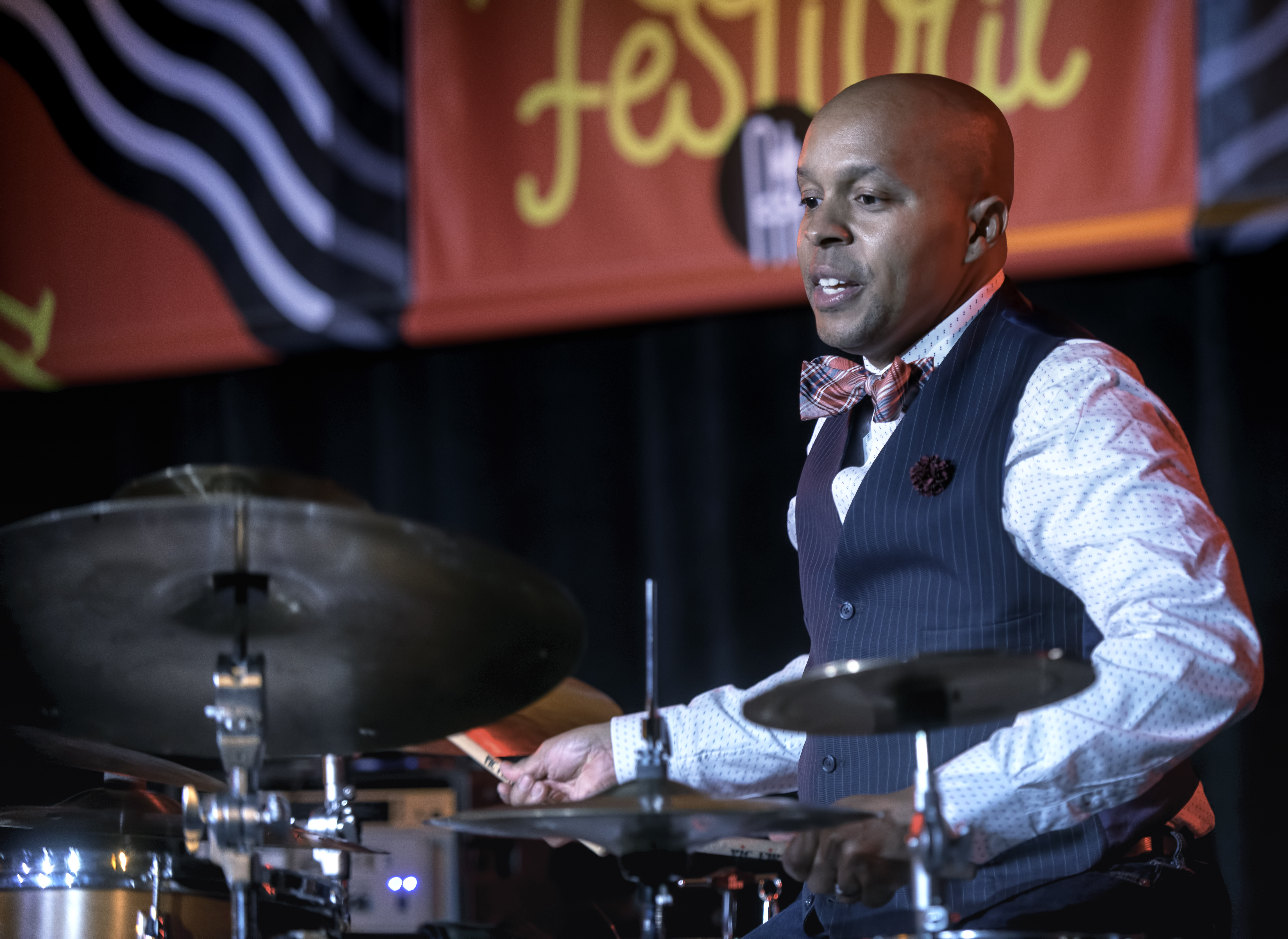 Marcus Baylor with the Baylor Project at the Monterey Jazz Festival 2018