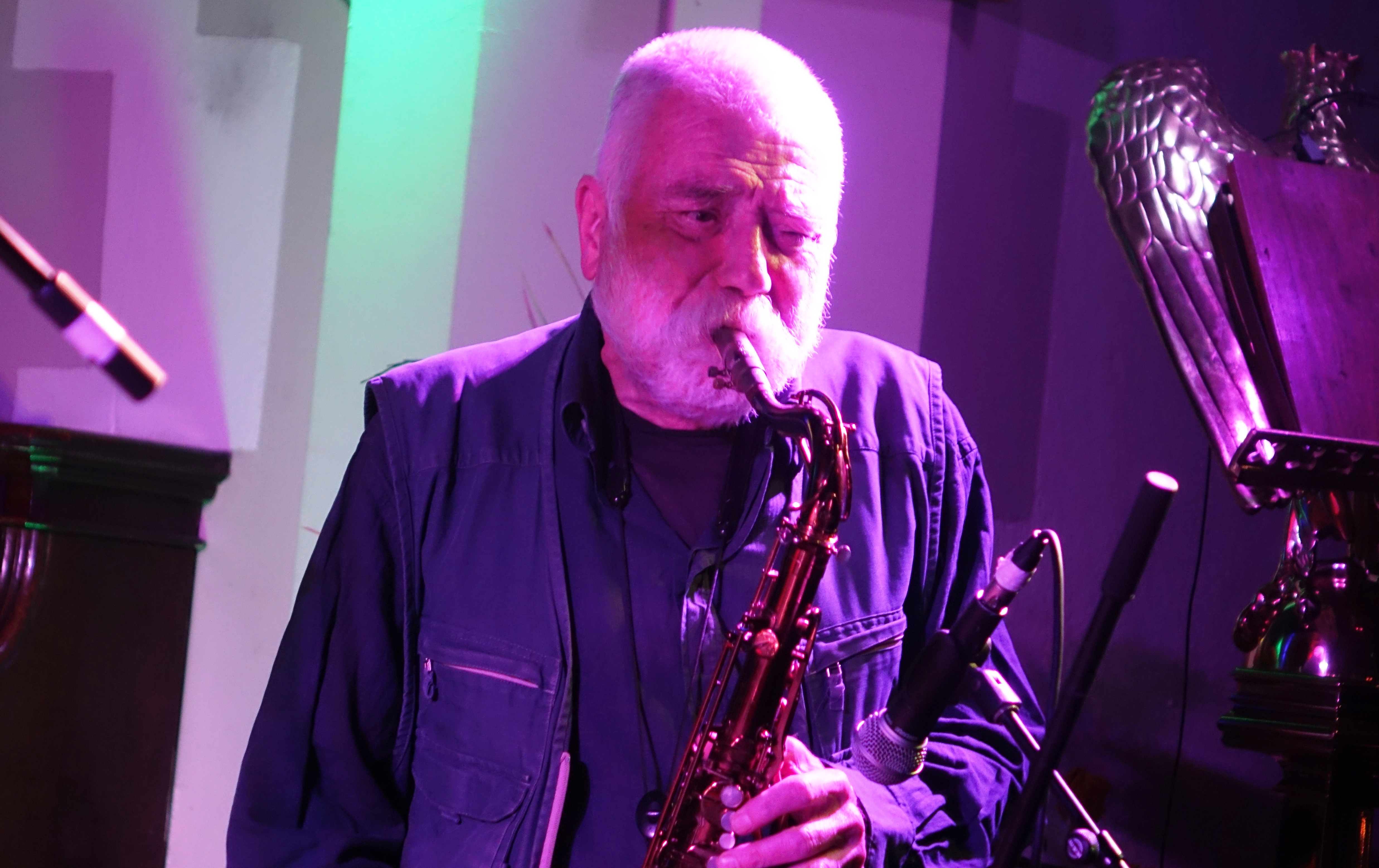 Peter Brötzmann at Brighton Alternative Jazz Festival in October 2018